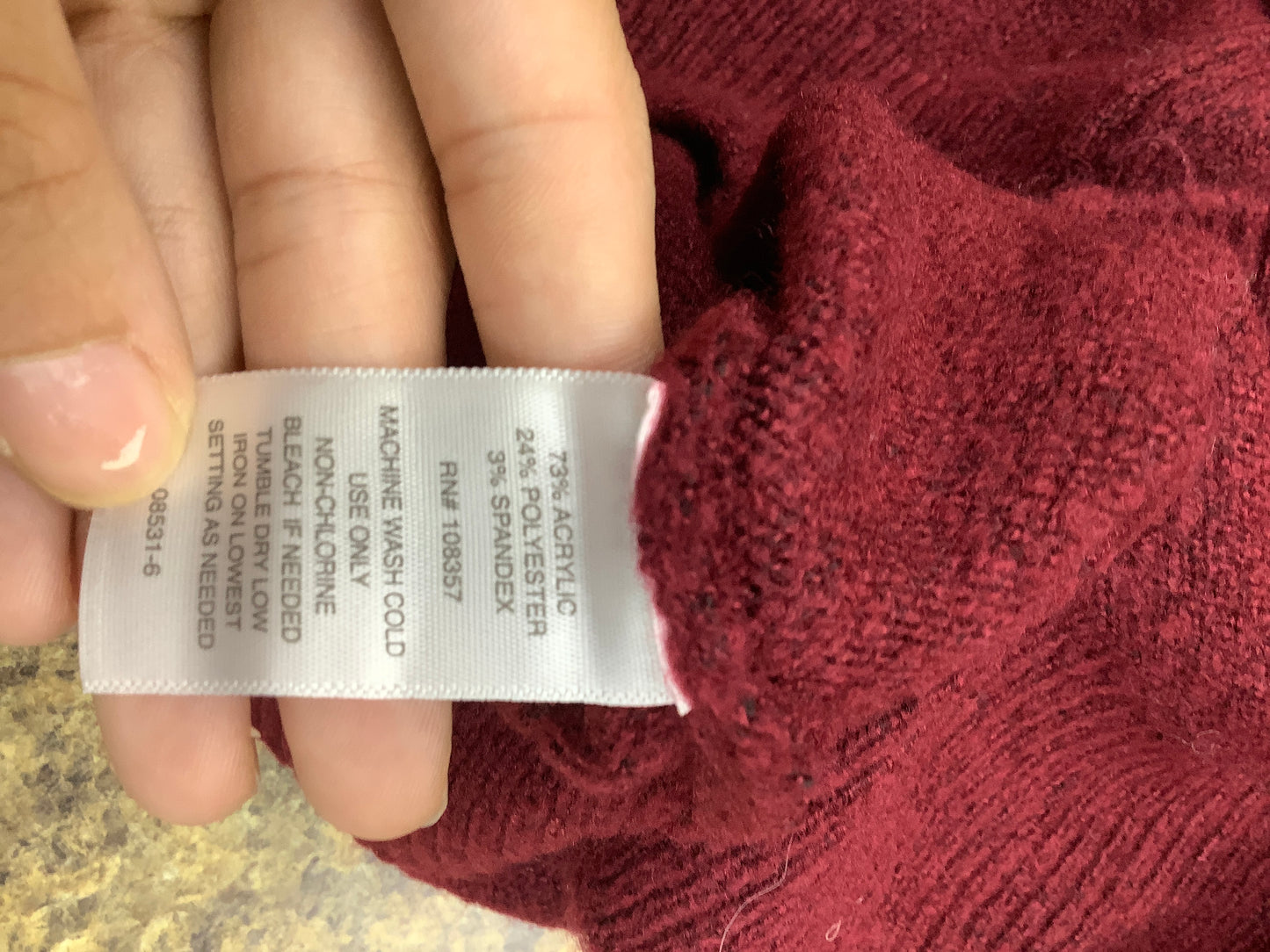 Sweater By Clothes Mentor In Burgundy, Size: 0