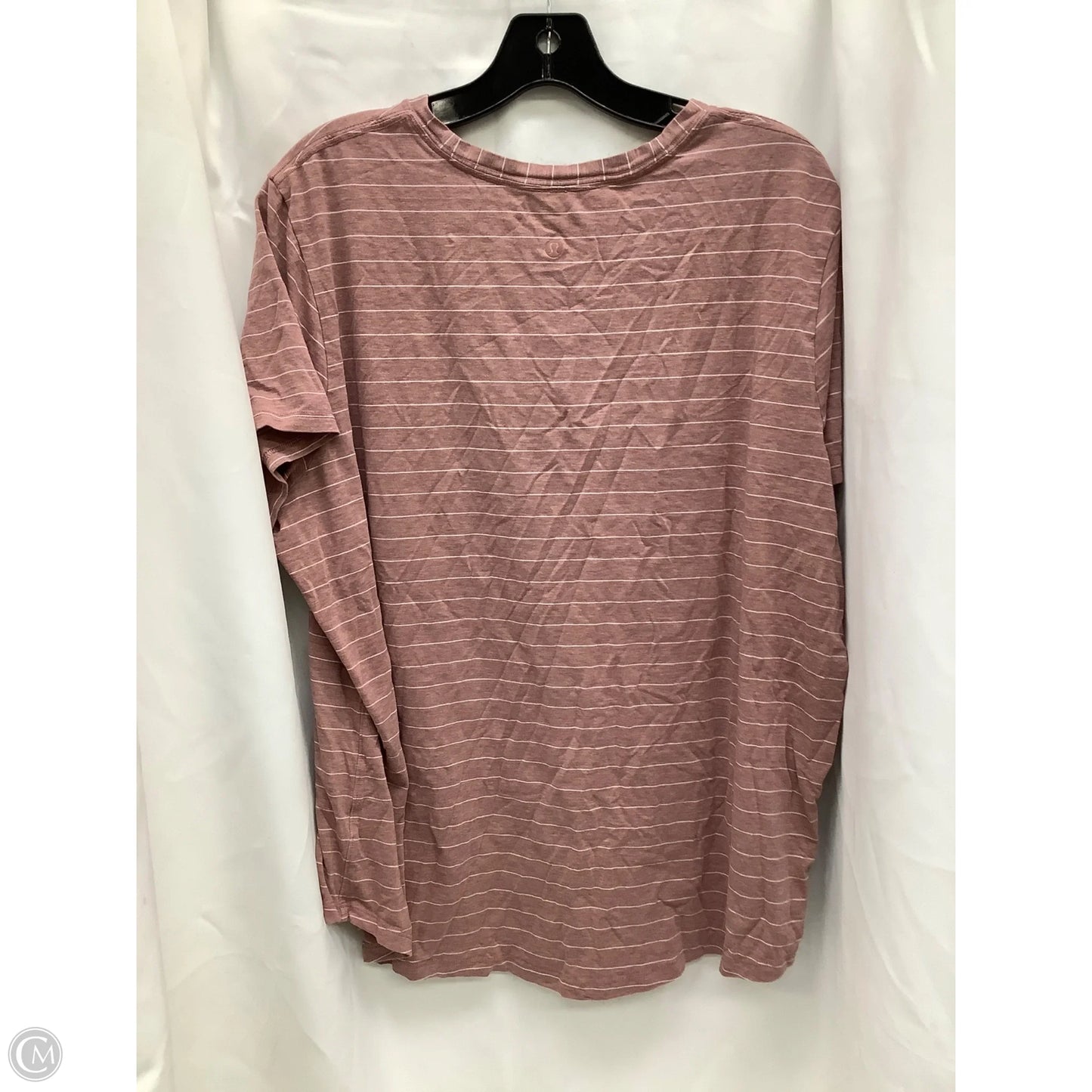 Top Short Sleeve By Lululemon In Striped Pattern, Size: 2x