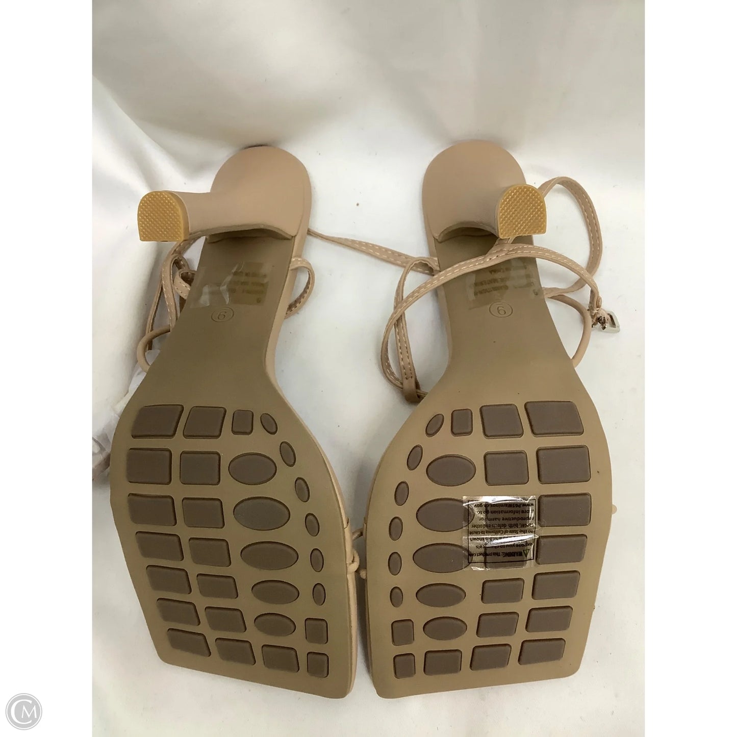 Shoes Heels Block By Fashion Nova In Beige, Size: 8