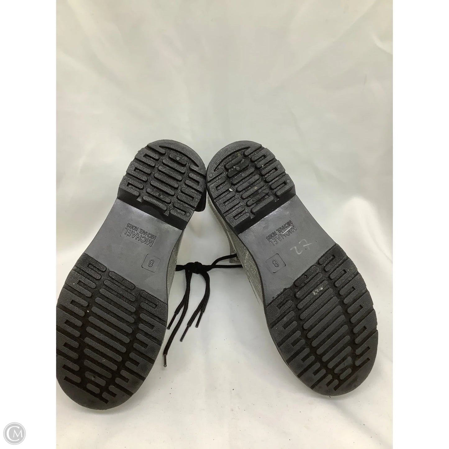 Boots Designer By Michael Kors In Silver, Size: 8