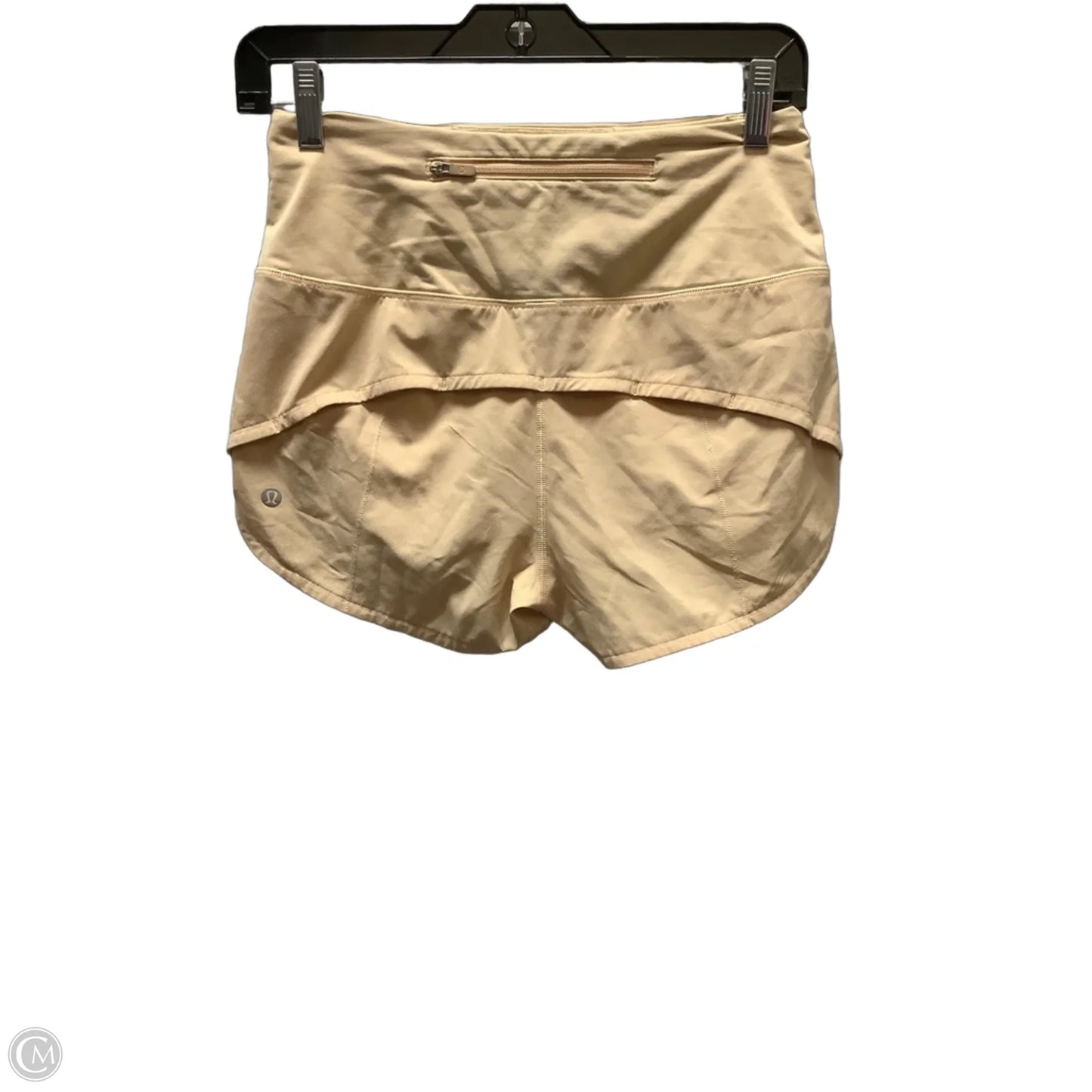Athletic Shorts By Lululemon In Tan, Size: 4