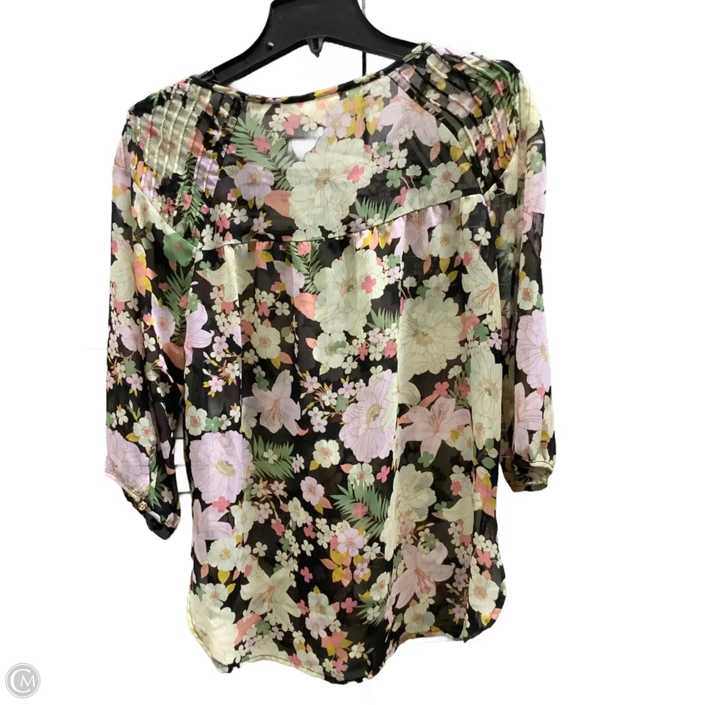 Top Long Sleeve By Lc Lauren Conrad In Floral Print, Size: S
