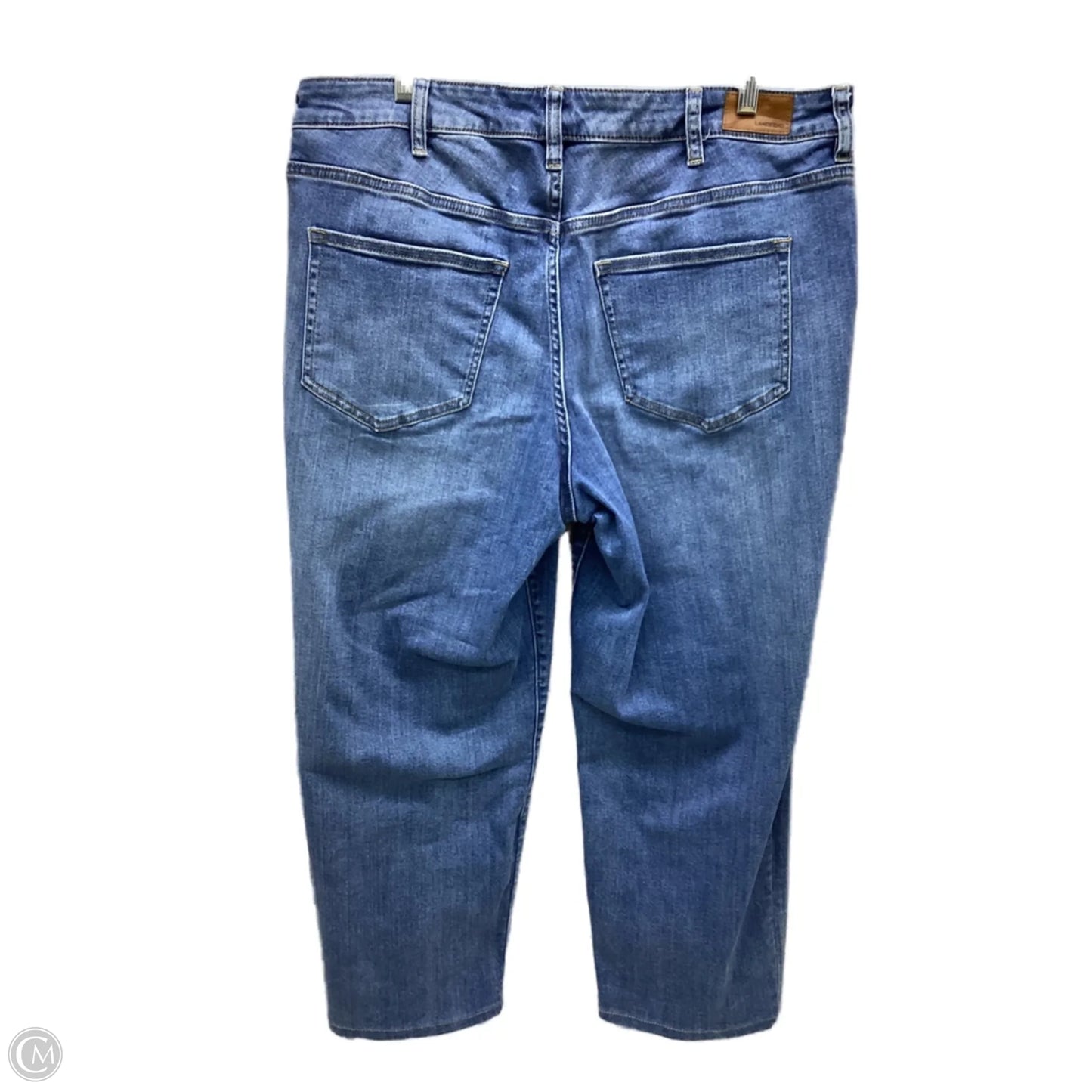 Jeans Straight By Lands End In Blue Denim, Size: 18w