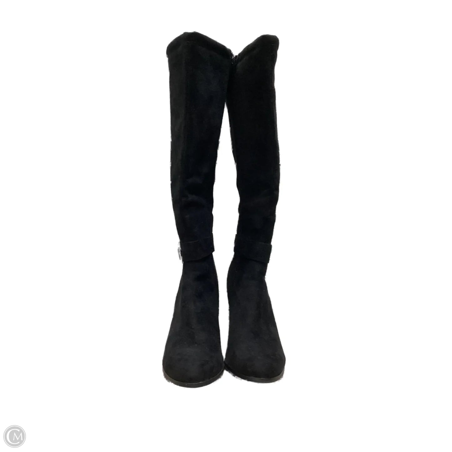 Boots Knee Heels By Clothes Mentor In Black, Size: 10