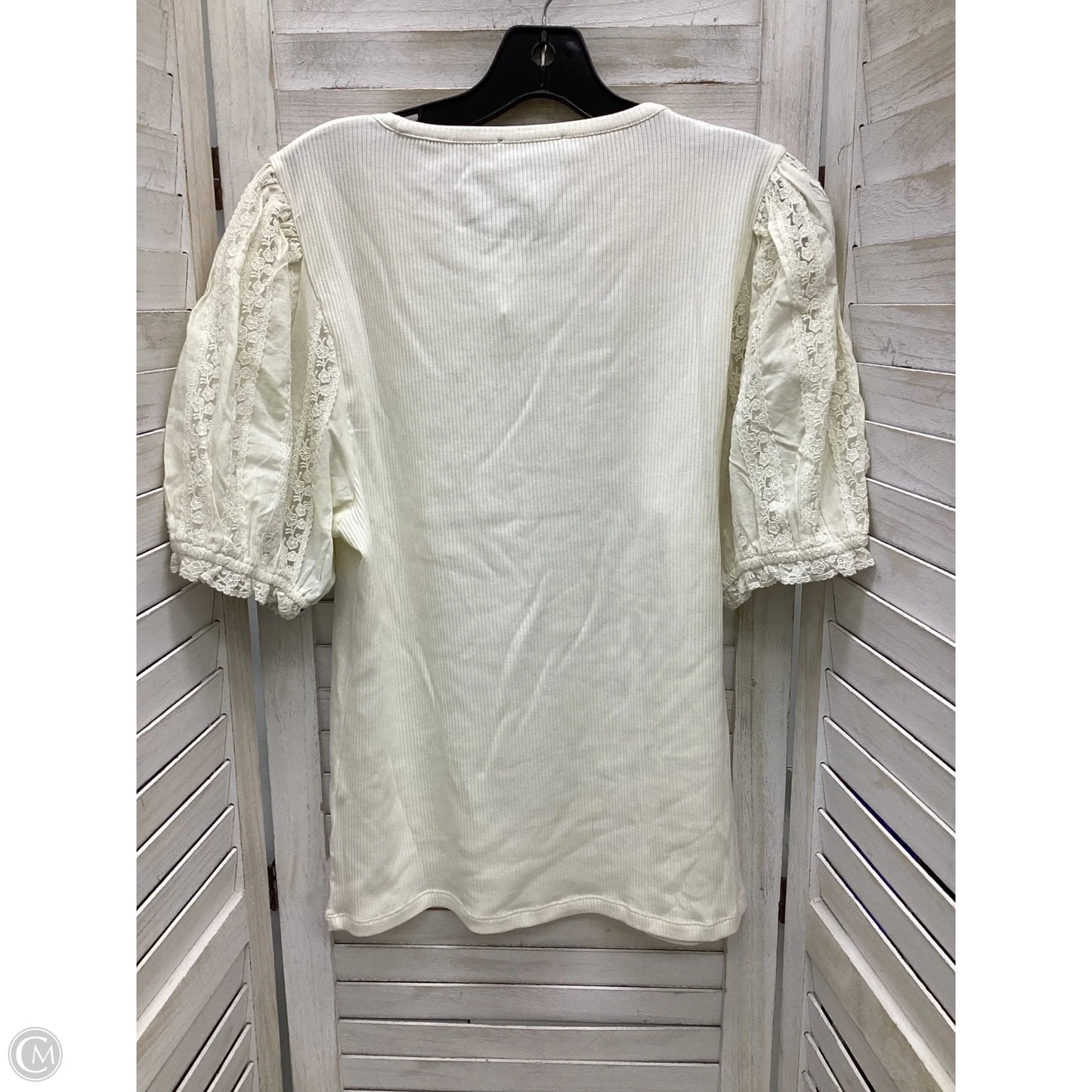 Top Short Sleeve By J. Crew In White, Size: Xl
