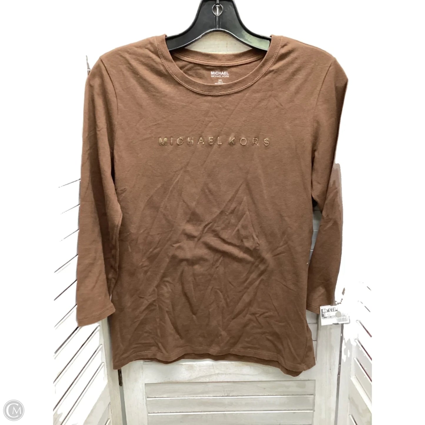 Top Long Sleeve By Michael By Michael Kors In Brown, Size: M