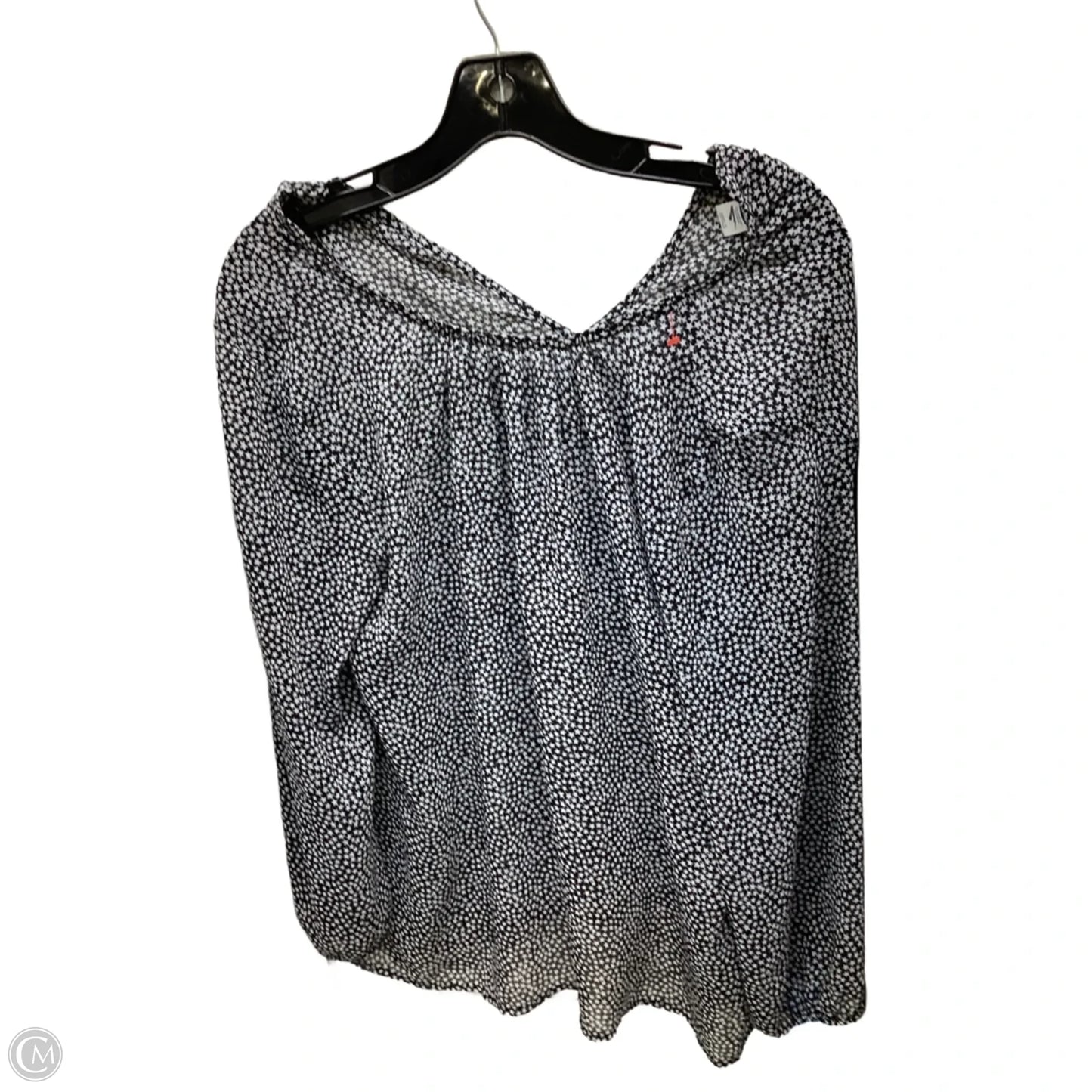 Top Long Sleeve By Old Navy In Black & White, Size: M