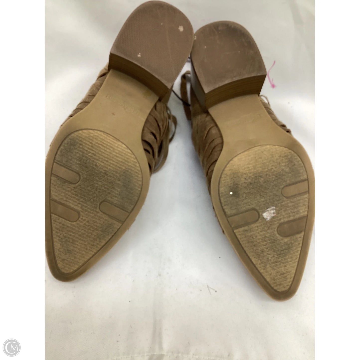 Boots Ankle Heels By Fergalicious In Brown, Size: 7