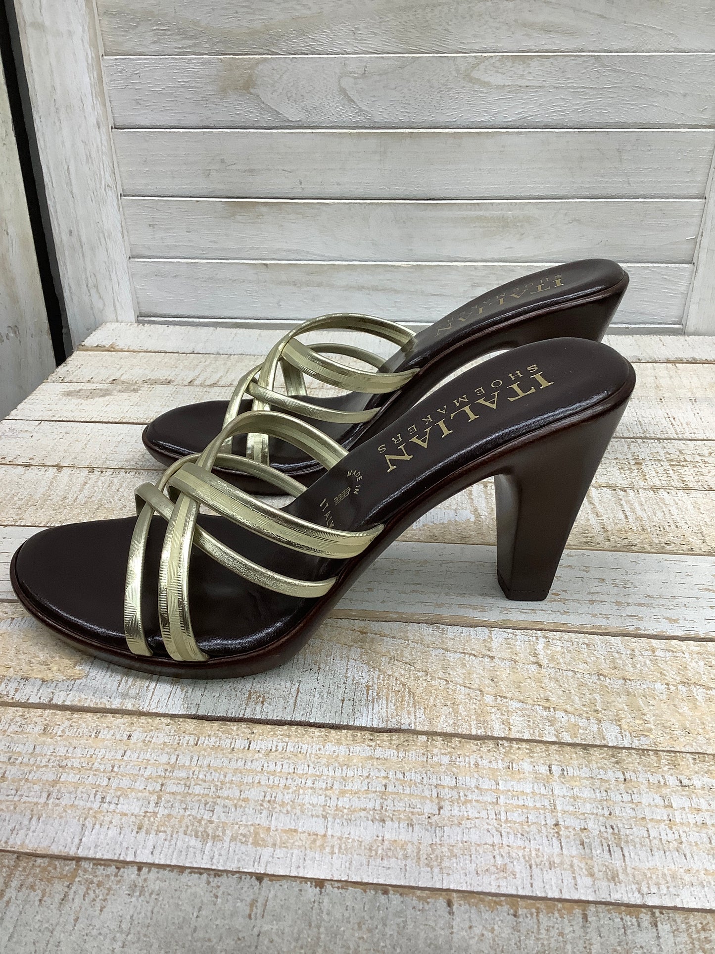 Sandals Heels Block By Italian Shoemakers Size: 5