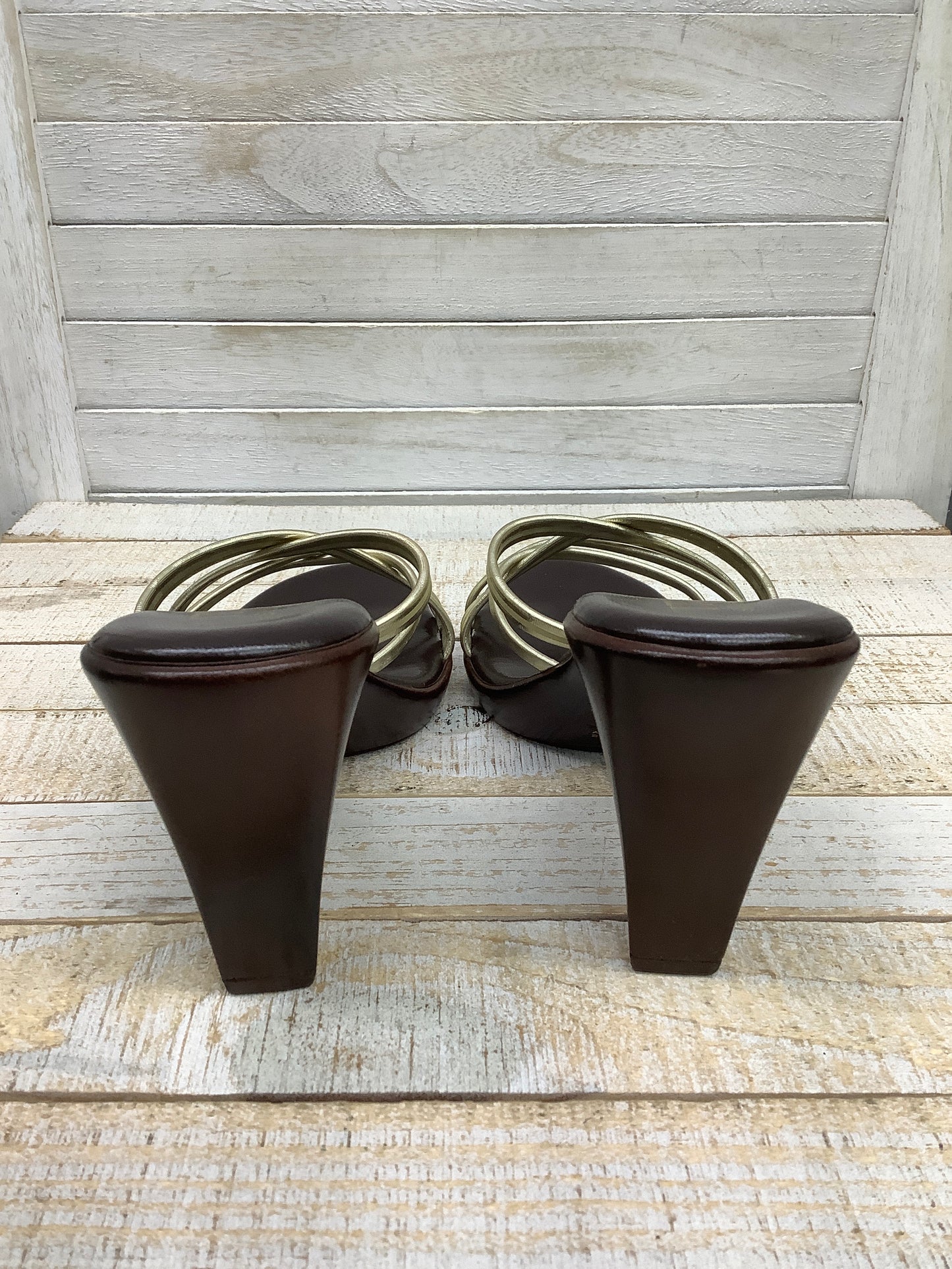 Sandals Heels Block By Italian Shoemakers Size: 5