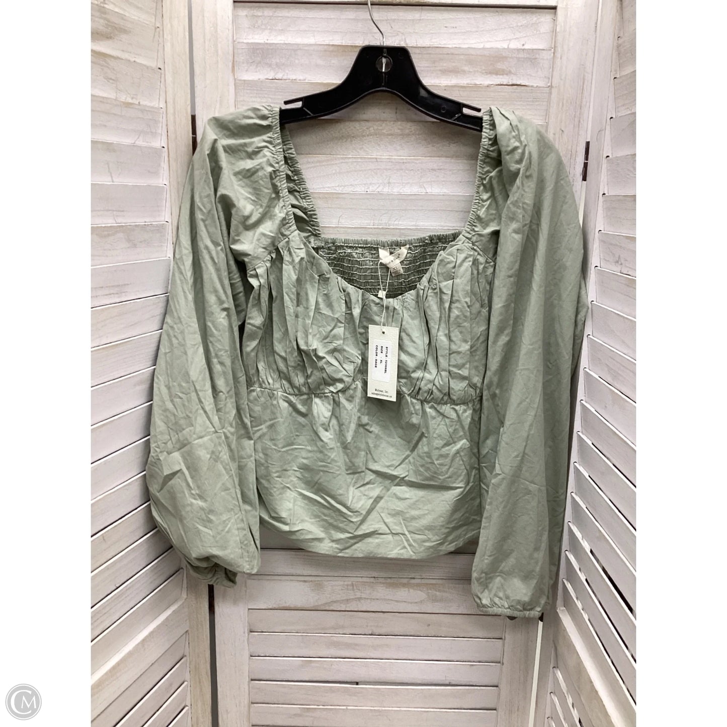 Top Long Sleeve By Clothes Mentor In Green, Size: Xl