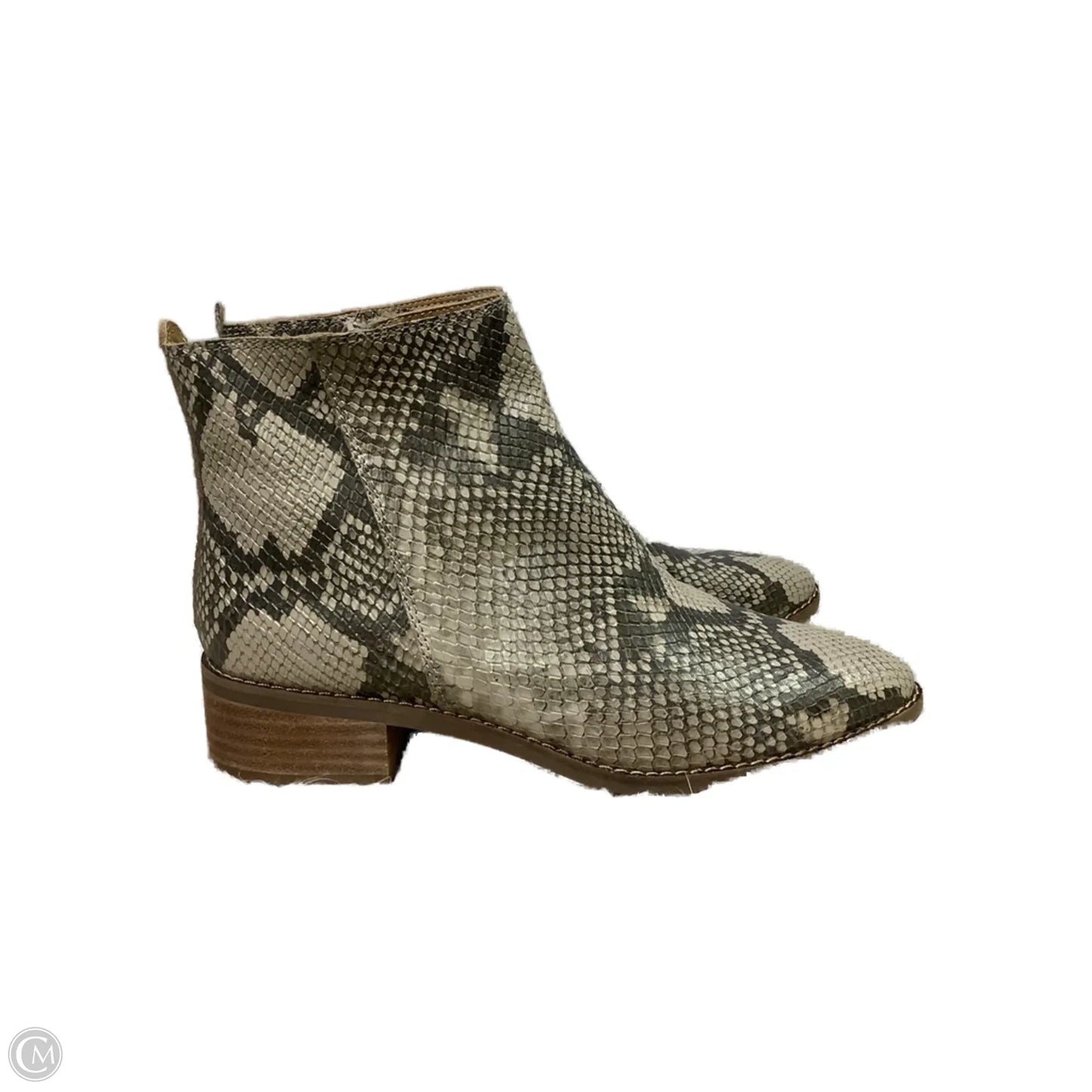 Boots Ankle Heels By Lucky Brand In Snakeskin Print, Size: 6