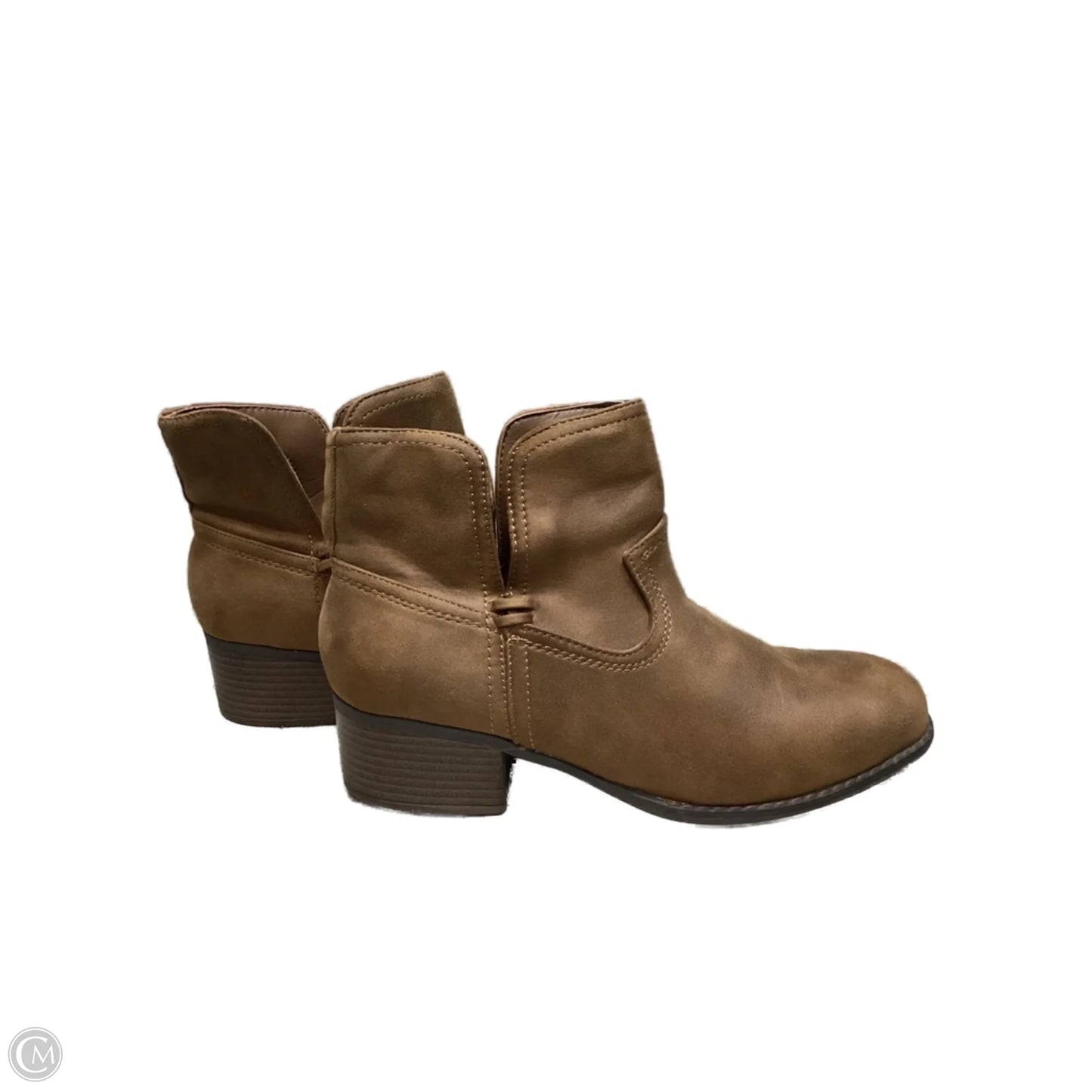 Boots Ankle Heels By True Craft In Brown, Size: 11