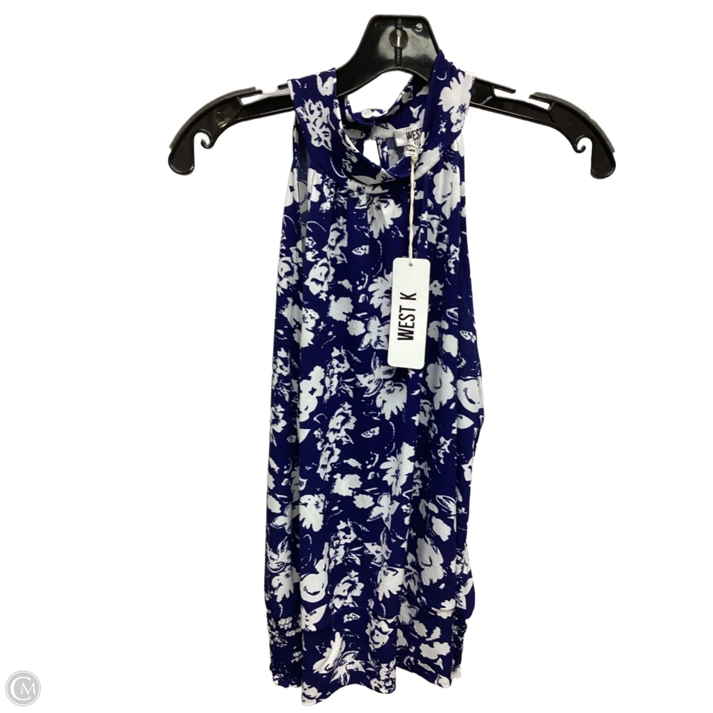 Top Sleeveless By West Kei In Blue, Size: M