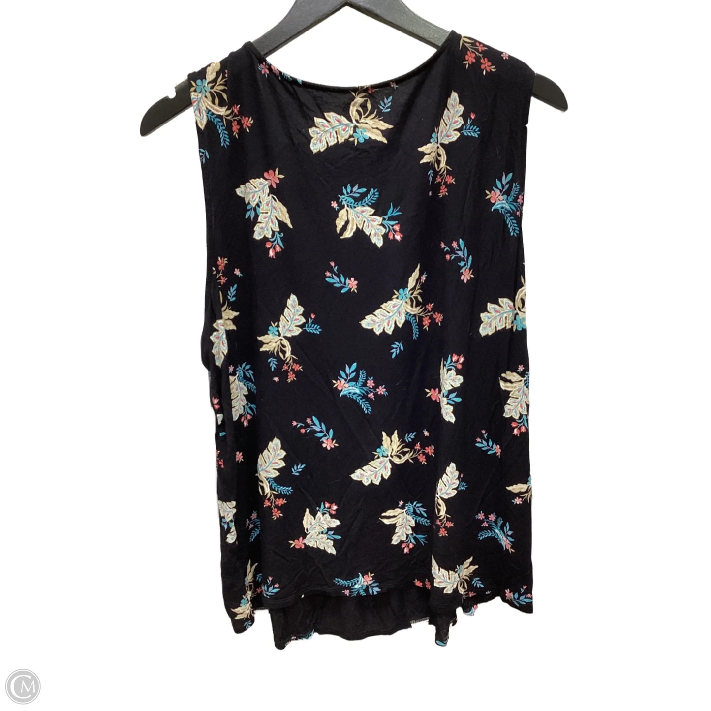 Top Sleeveless By Croft And Barrow In Floral Print, Size: 2x