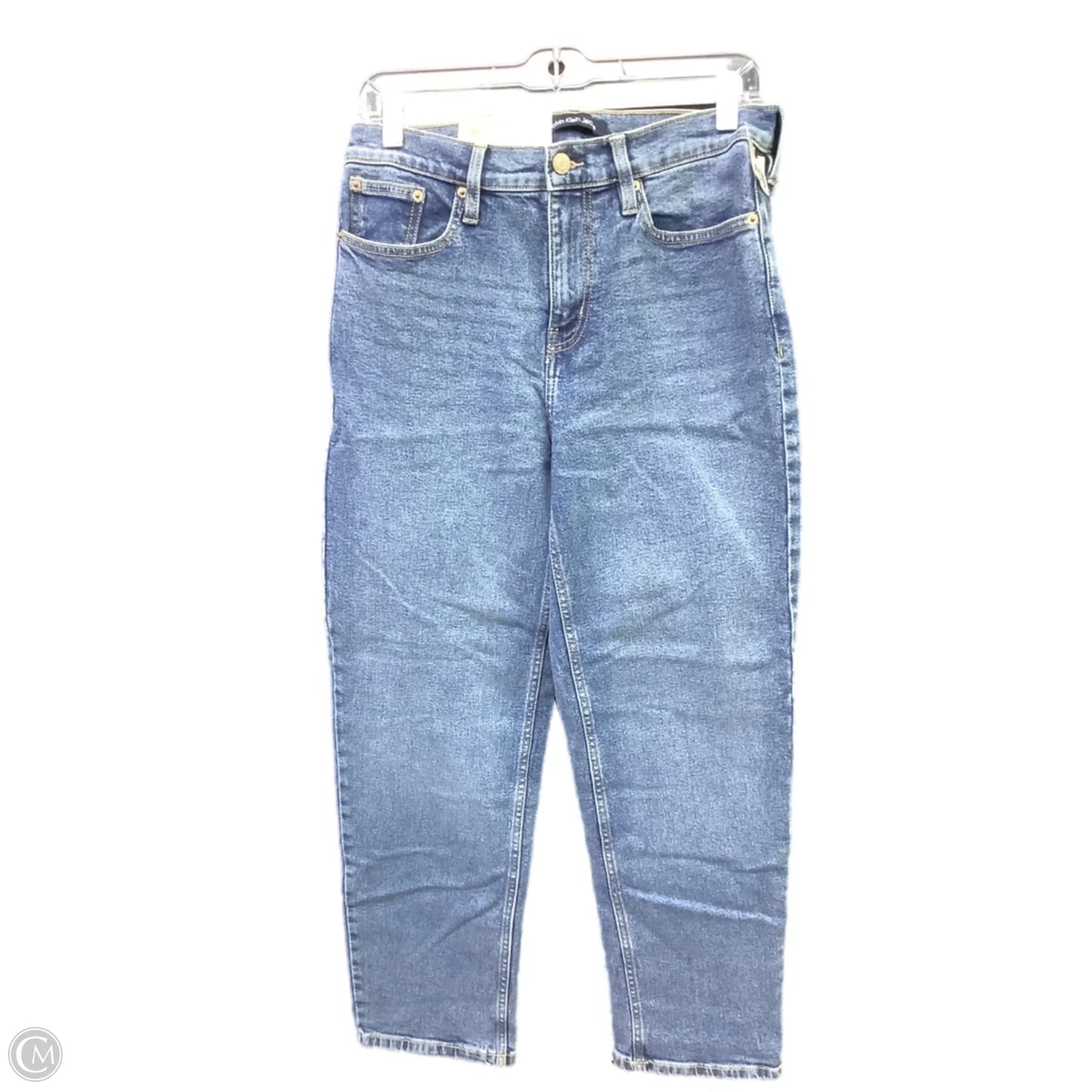 Jeans Straight By Calvin Klein In Blue Denim, Size: 6
