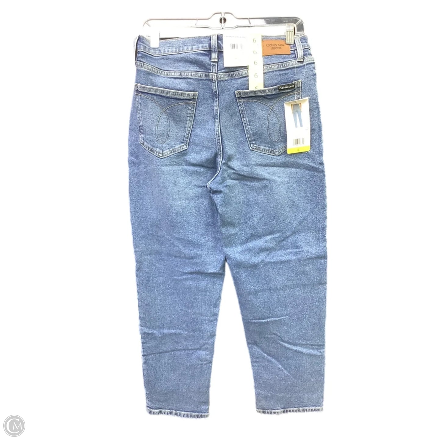 Jeans Straight By Calvin Klein In Blue Denim, Size: 6