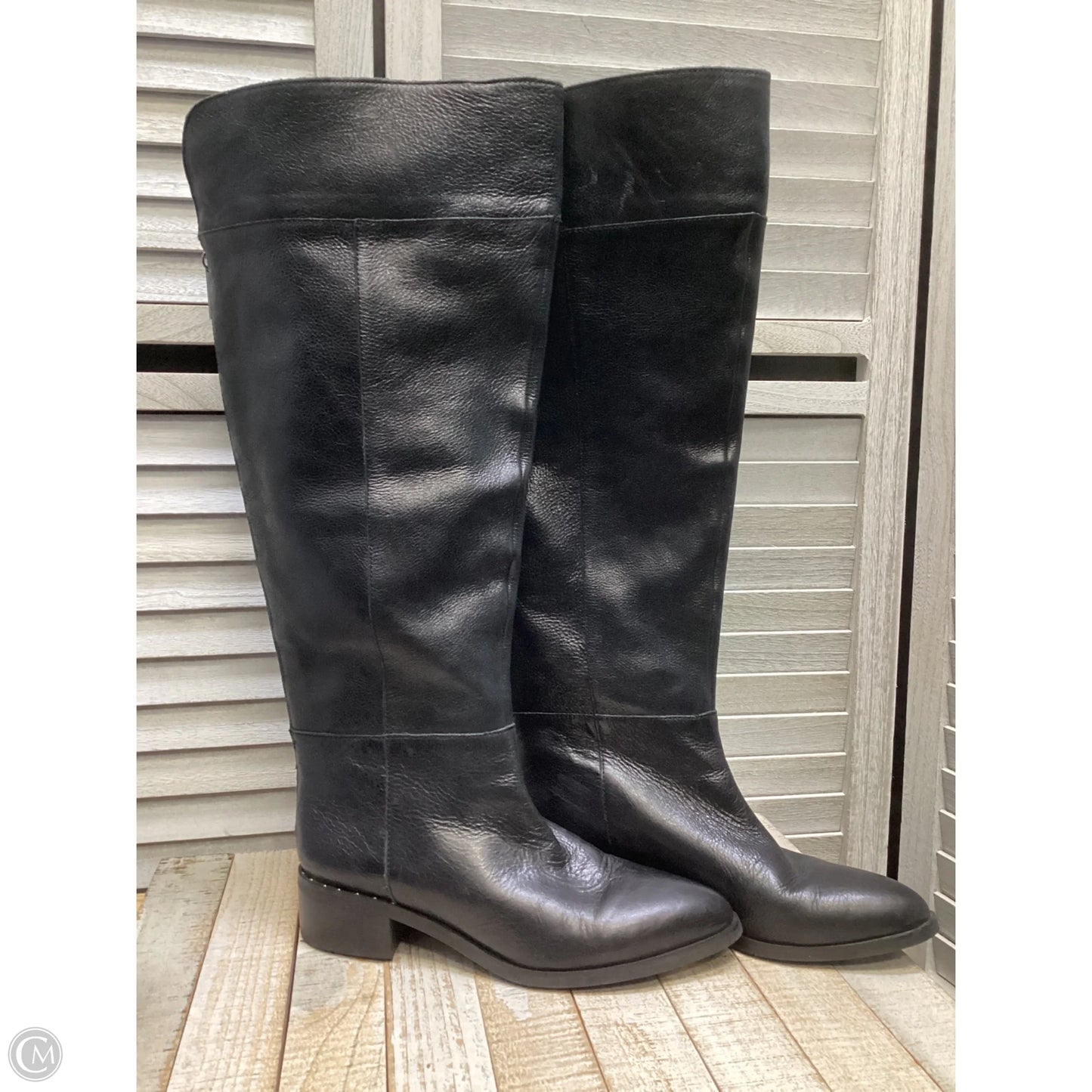 Boots Mid-calf Flats By Franco Sarto In Black, Size: 7.5