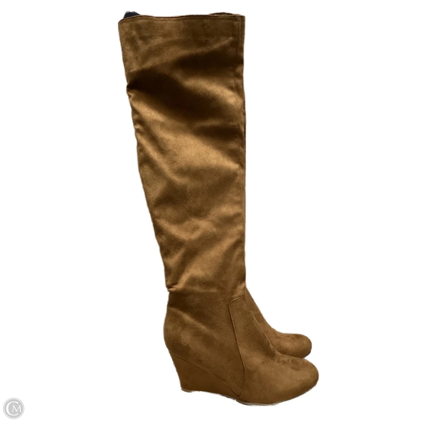 Boots Knee Heels By Nature Breeze In Tan, Size: 8.5