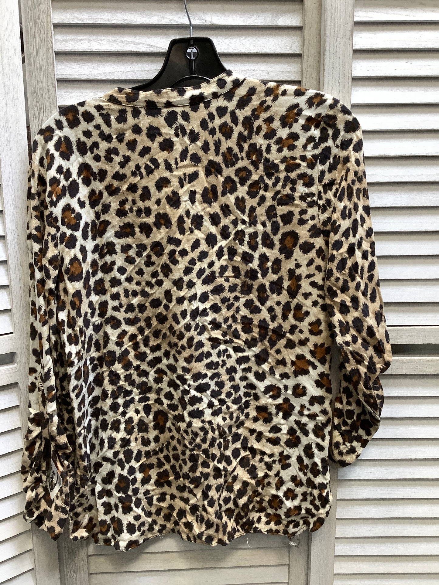 Animal Print Top Long Sleeve Zara, Size M