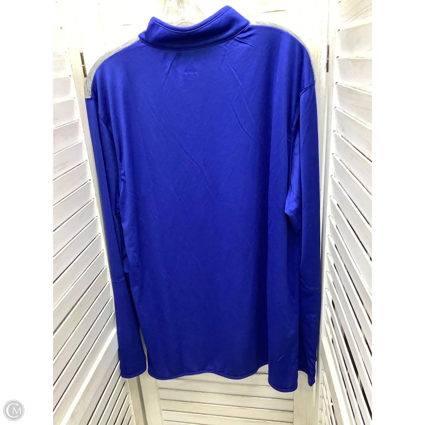 Athletic Jacket By Colosseum In Blue & Grey, Size: L