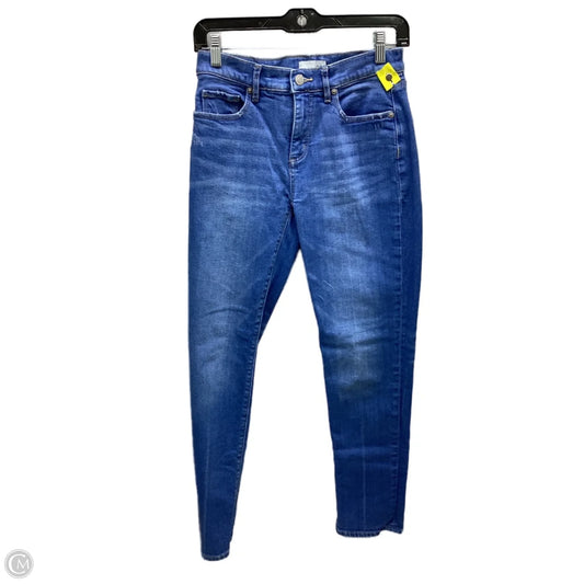 Jeans Skinny By Loft In Blue Denim, Size: 0