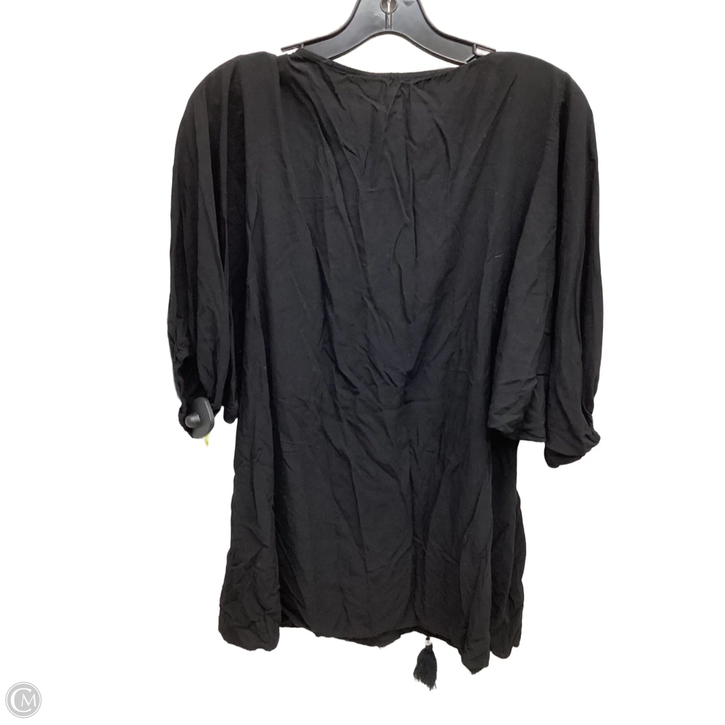 Top 3/4 Sleeve By Clothes Mentor In Black, Size: L