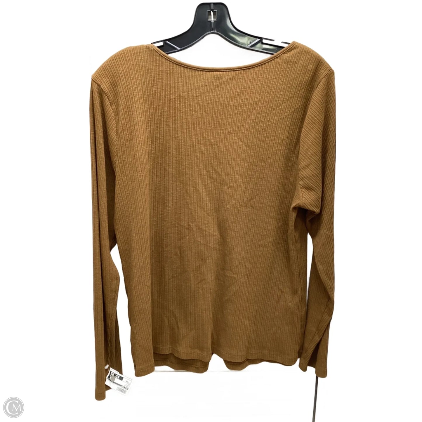 Top Long Sleeve By Old Navy In Brown, Size: Xxl