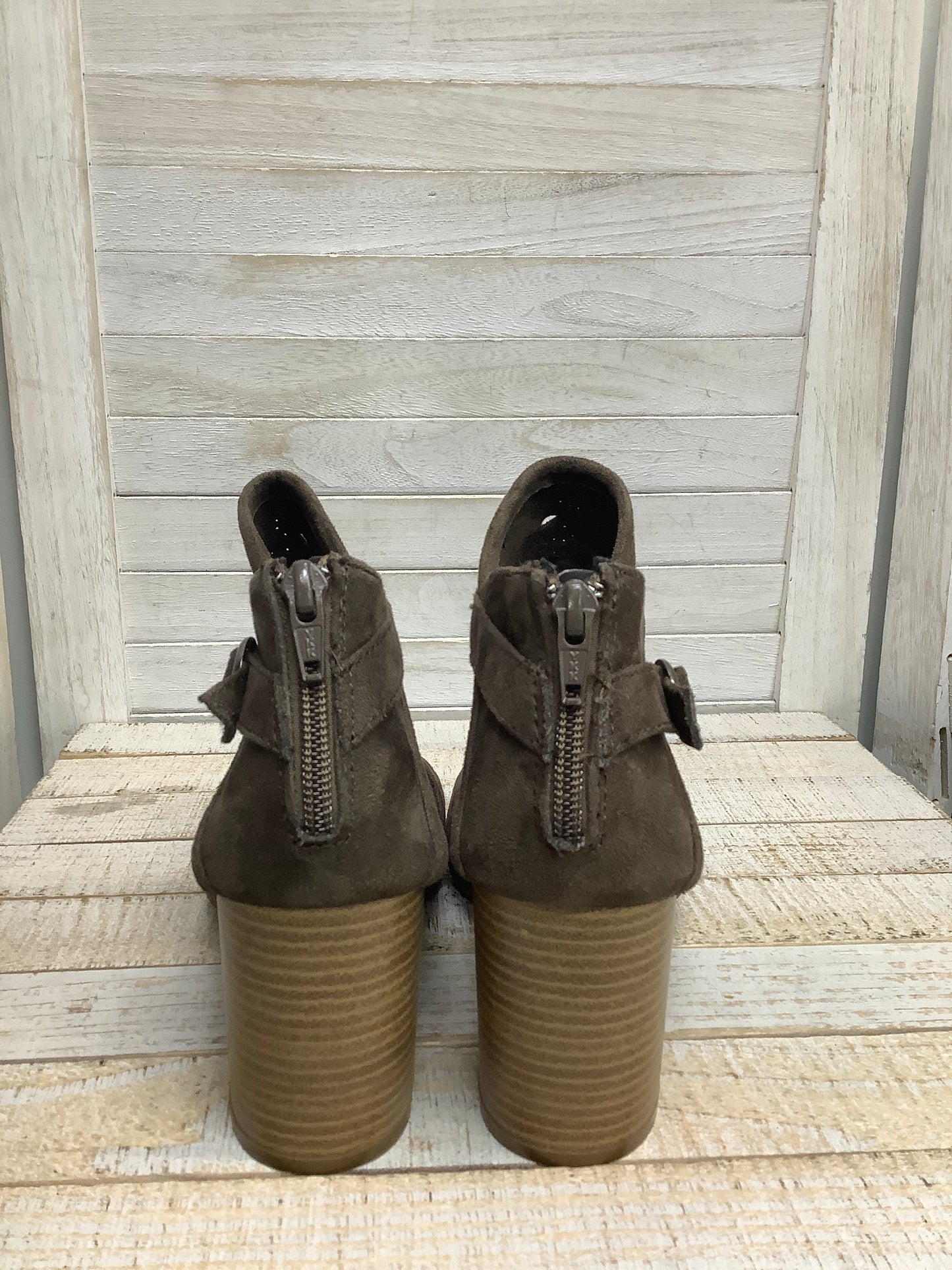 Boots Ankle Heels By So In Brown, Size: 8