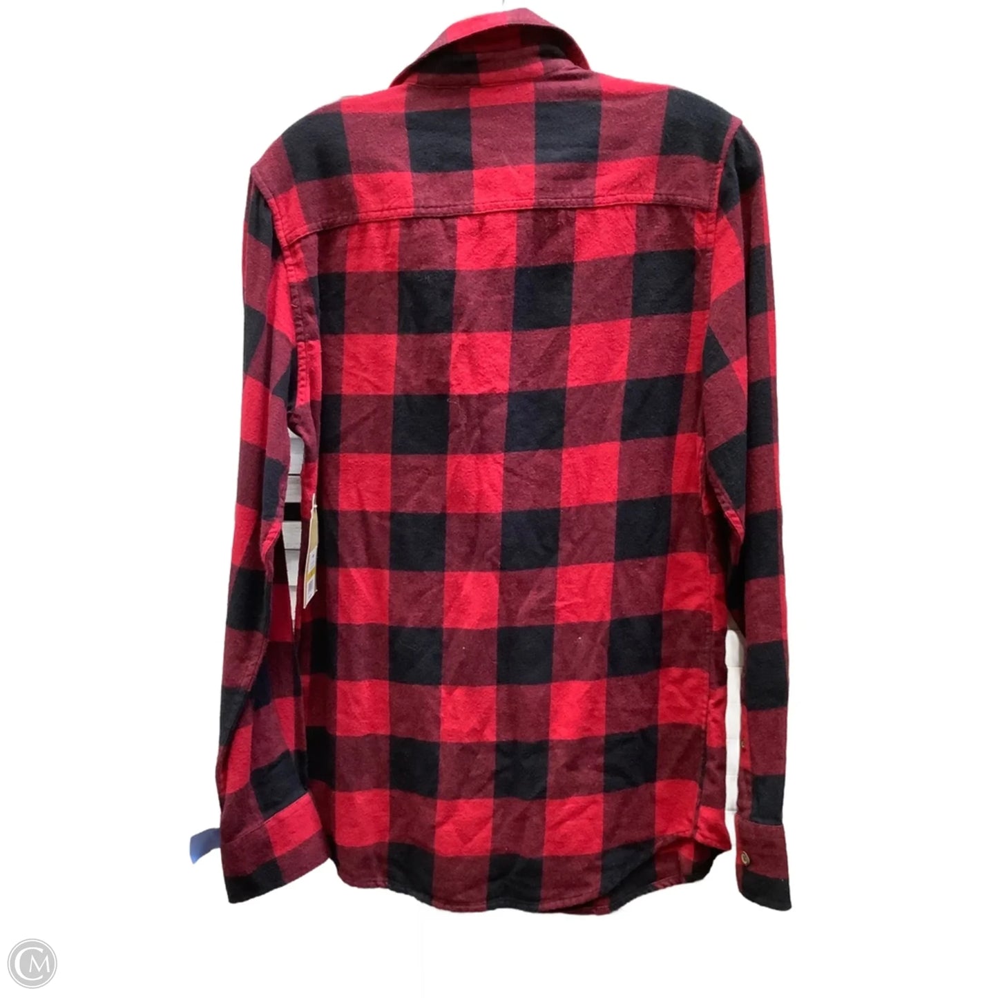 Top Long Sleeve By True Craft In Plaid Pattern, Size: S