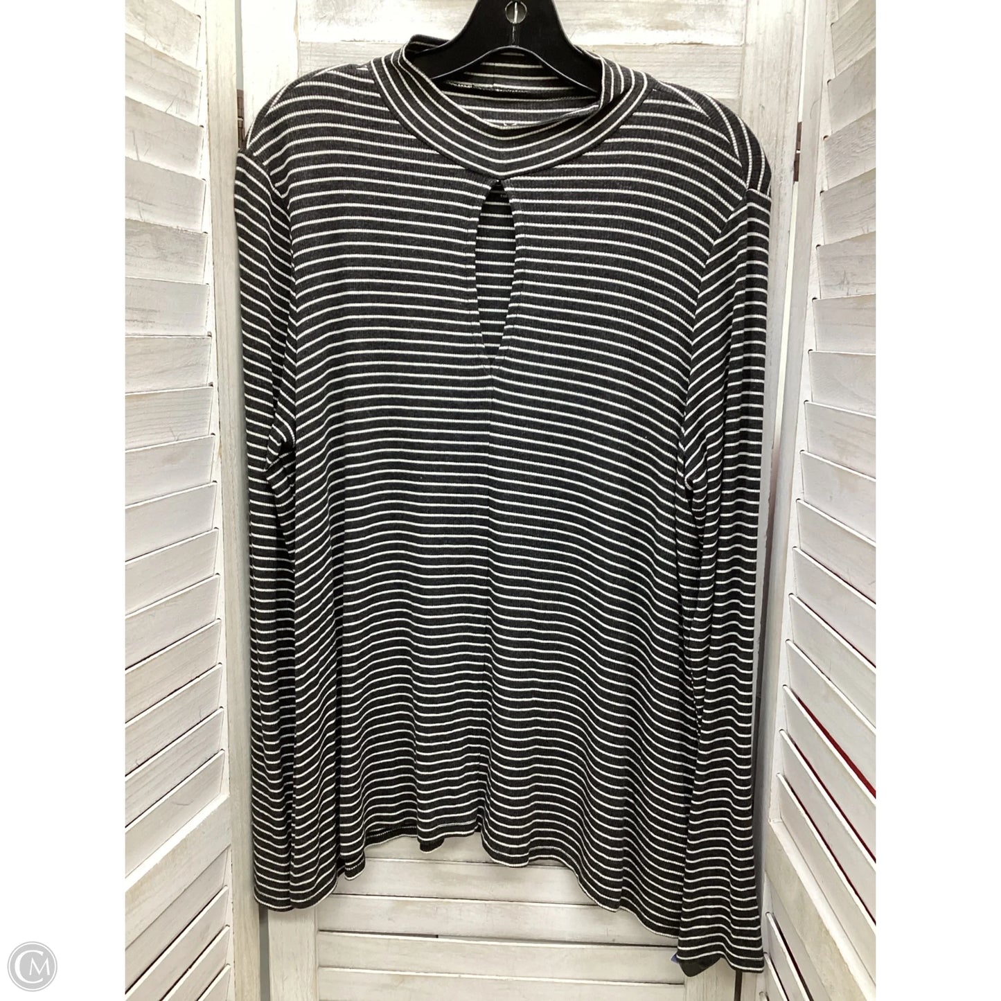 Top Long Sleeve By American Eagle In Striped Pattern, Size: Xl