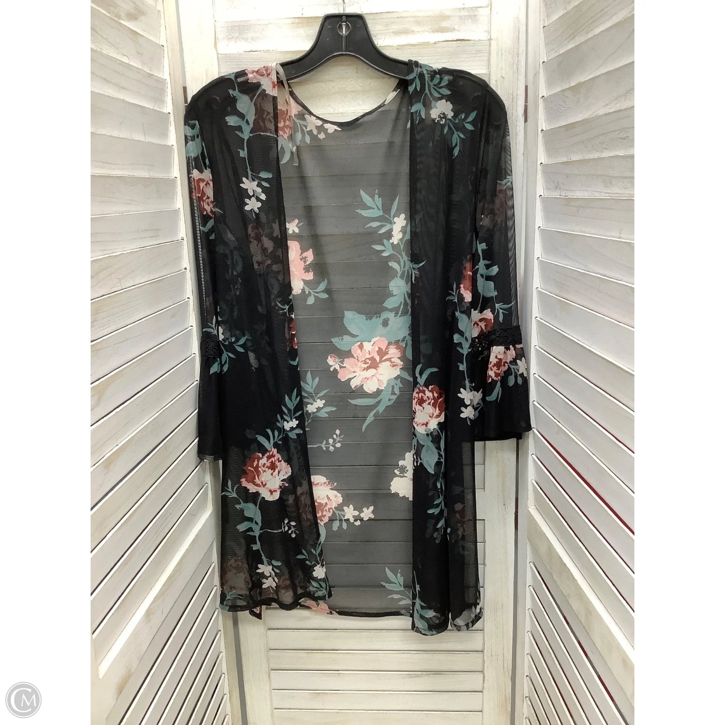 Cardigan By Clothes Mentor In Floral Print, Size: Xl