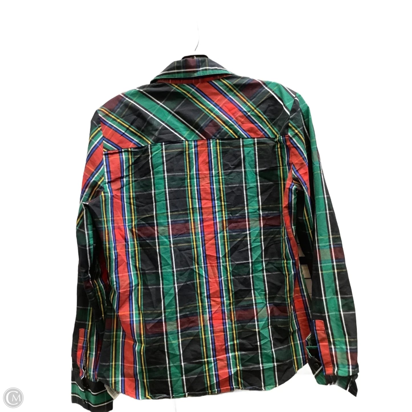 Top Long Sleeve By New York And Co In Plaid Pattern, Size: S