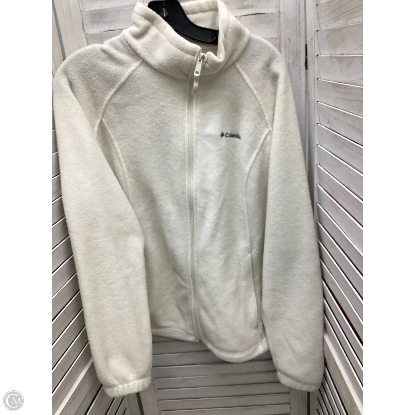 Jacket Fleece By Columbia In White, Size: Xl