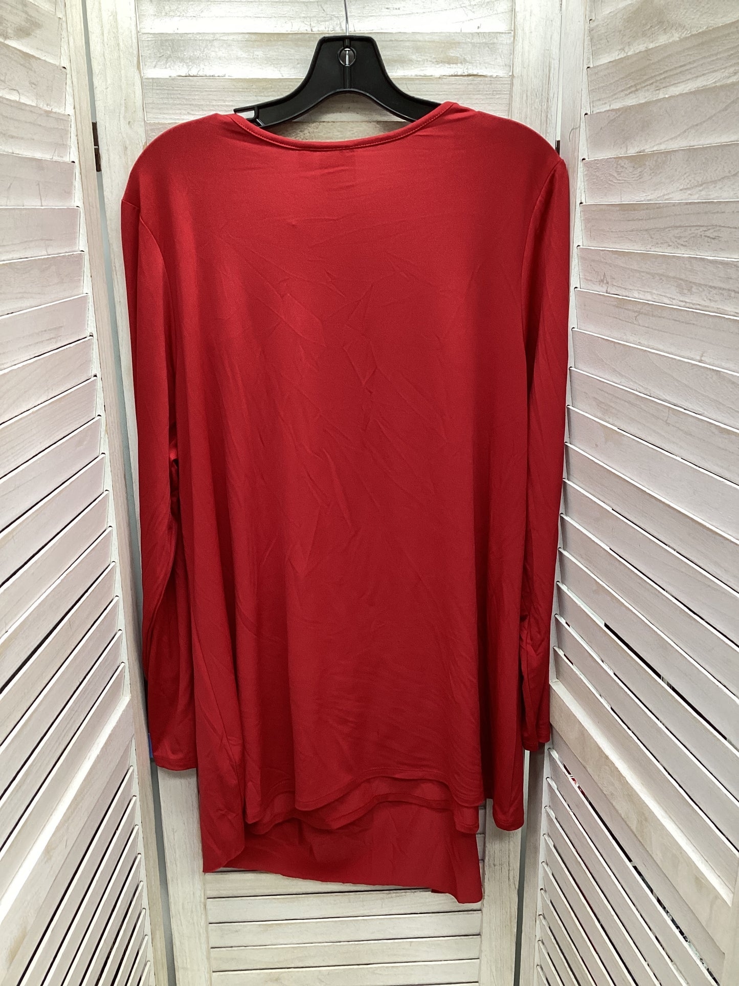 Top Long Sleeve By Clothes Mentor In Red, Size: Xl