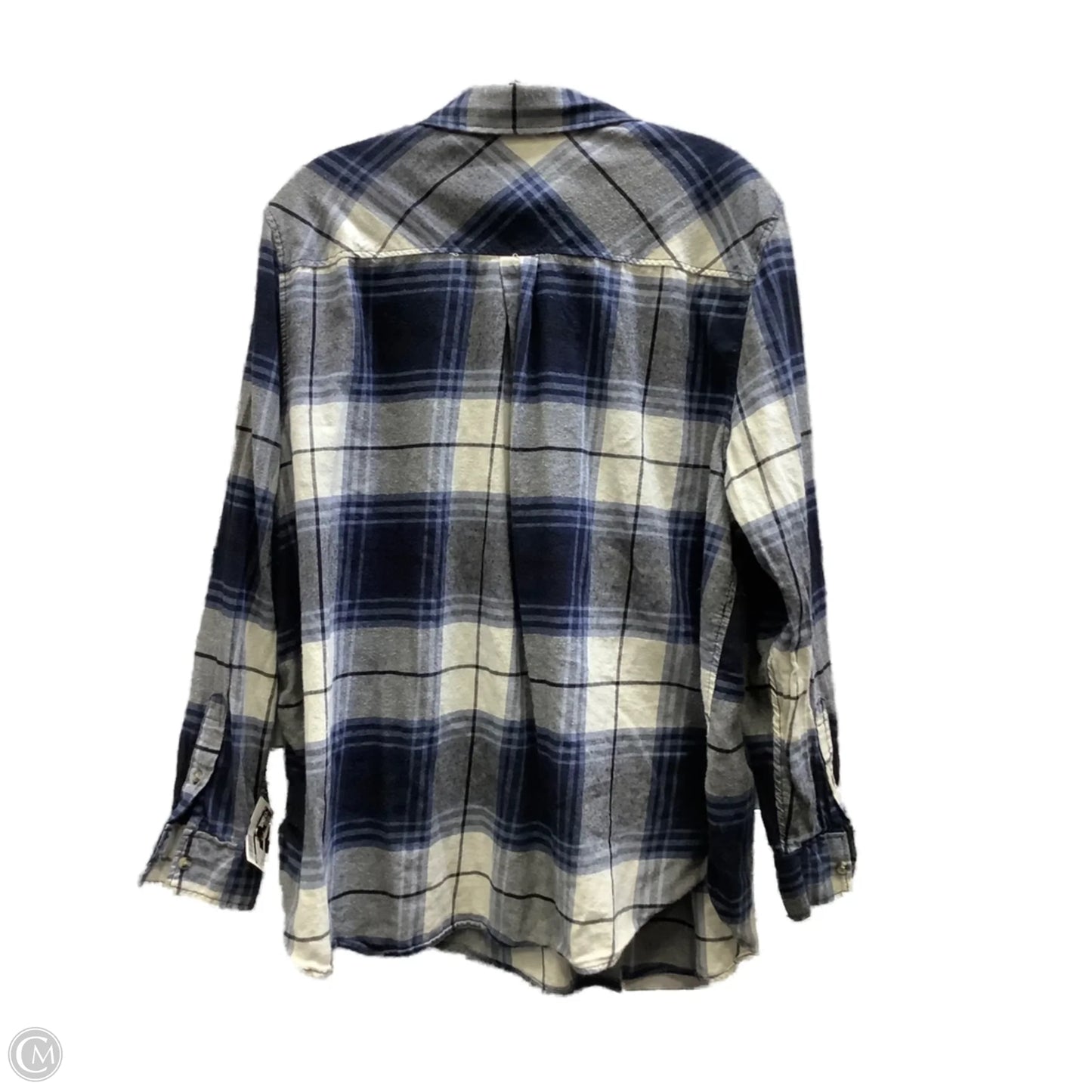 Top Long Sleeve By H&m In Plaid Pattern, Size: Xl