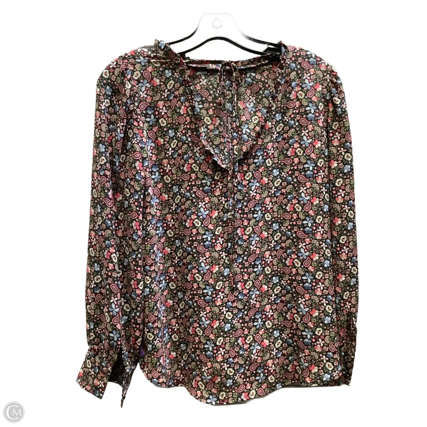 Top Long Sleeve By Loft In Paisley Print, Size: Sp