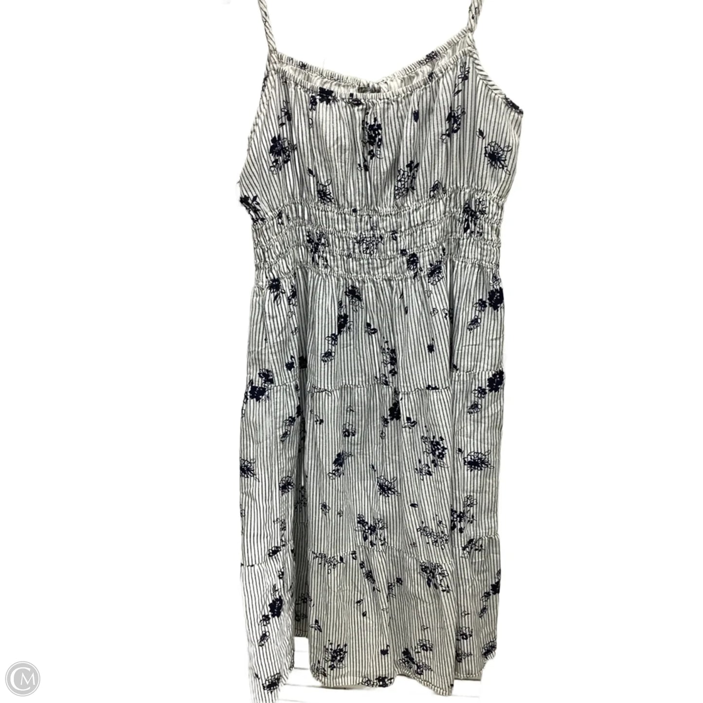 Dress Casual Midi By Vero Moda In Blue & White, Size: M