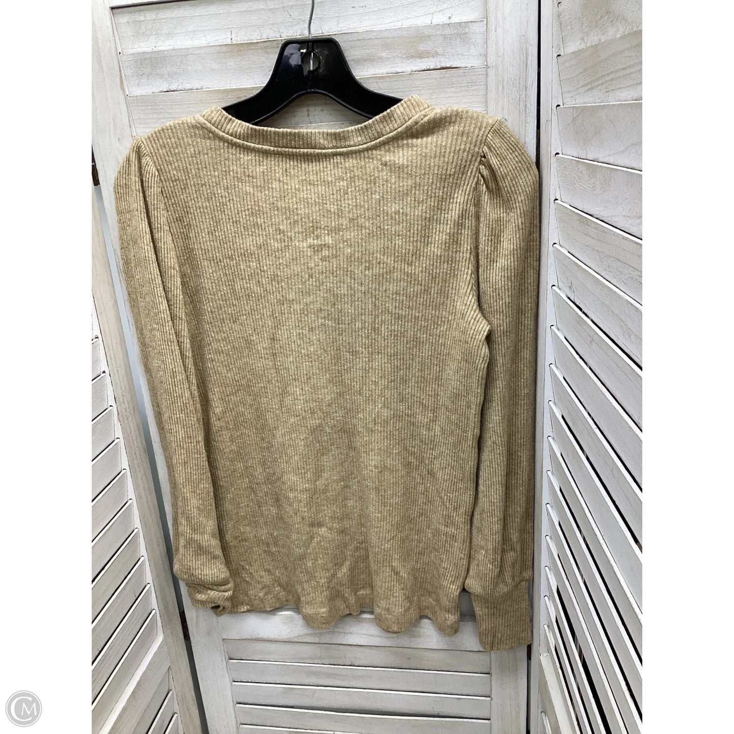 Top Long Sleeve By Loft In Tan, Size: Xs