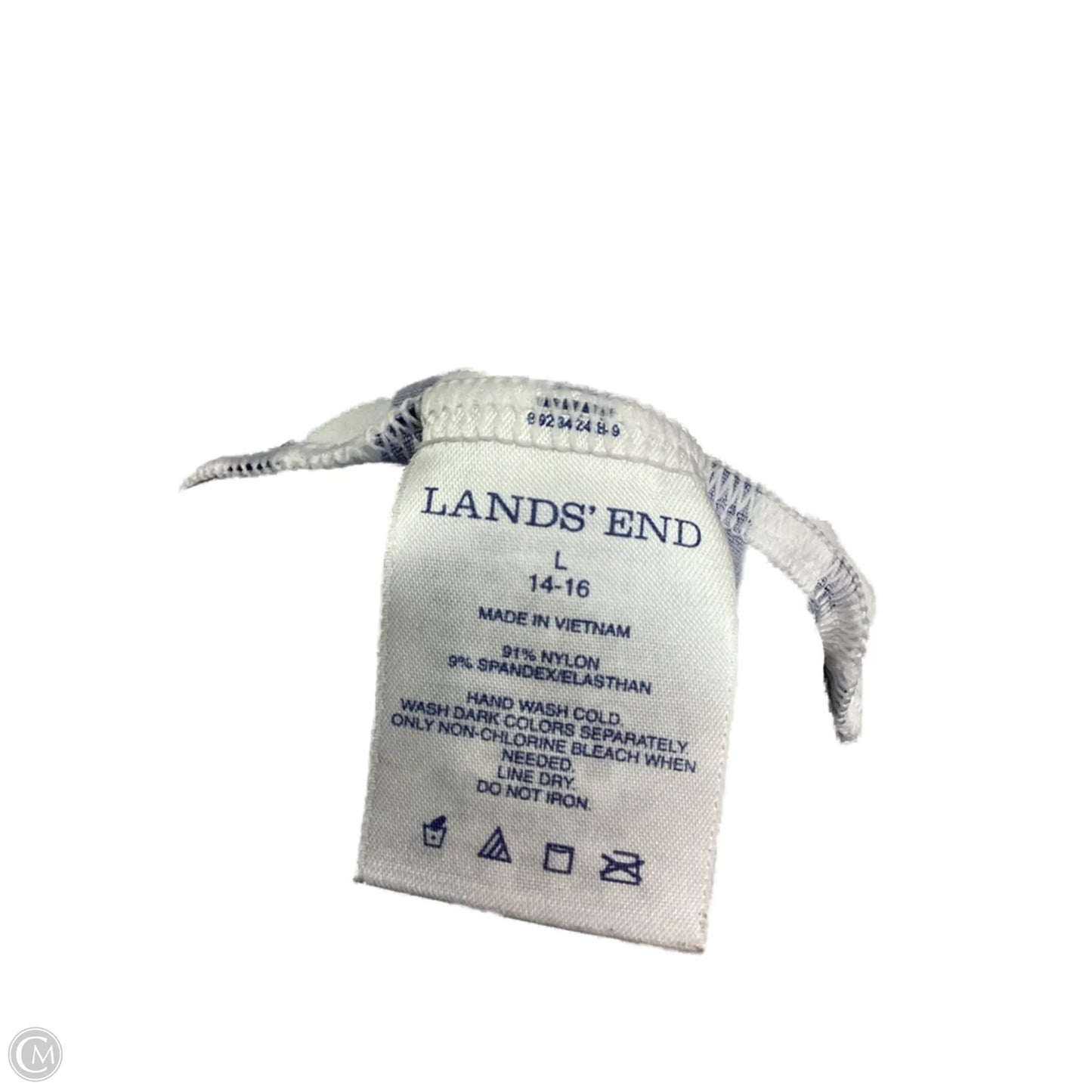 Top Long Sleeve By Lands End In Striped Pattern, Size: L