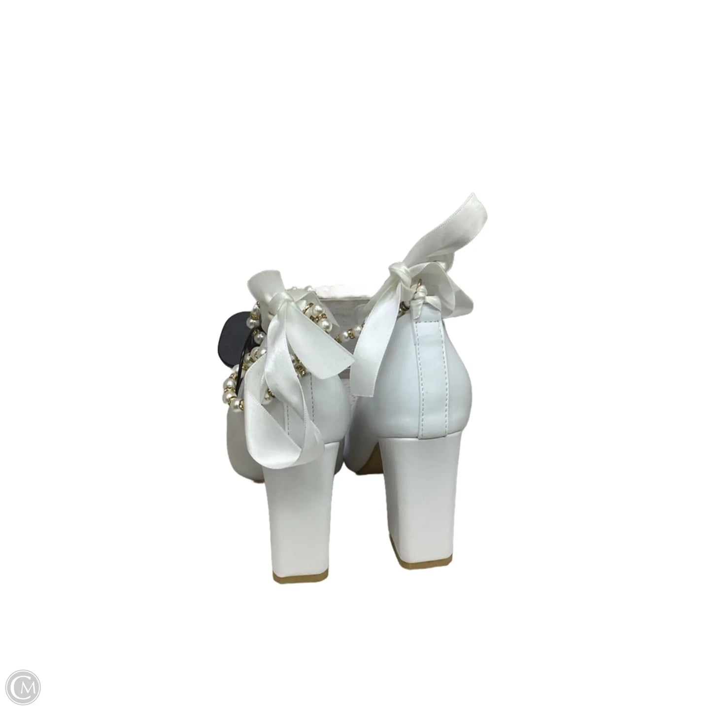 Shoes Heels Block By Clothes Mentor In White, Size: 10