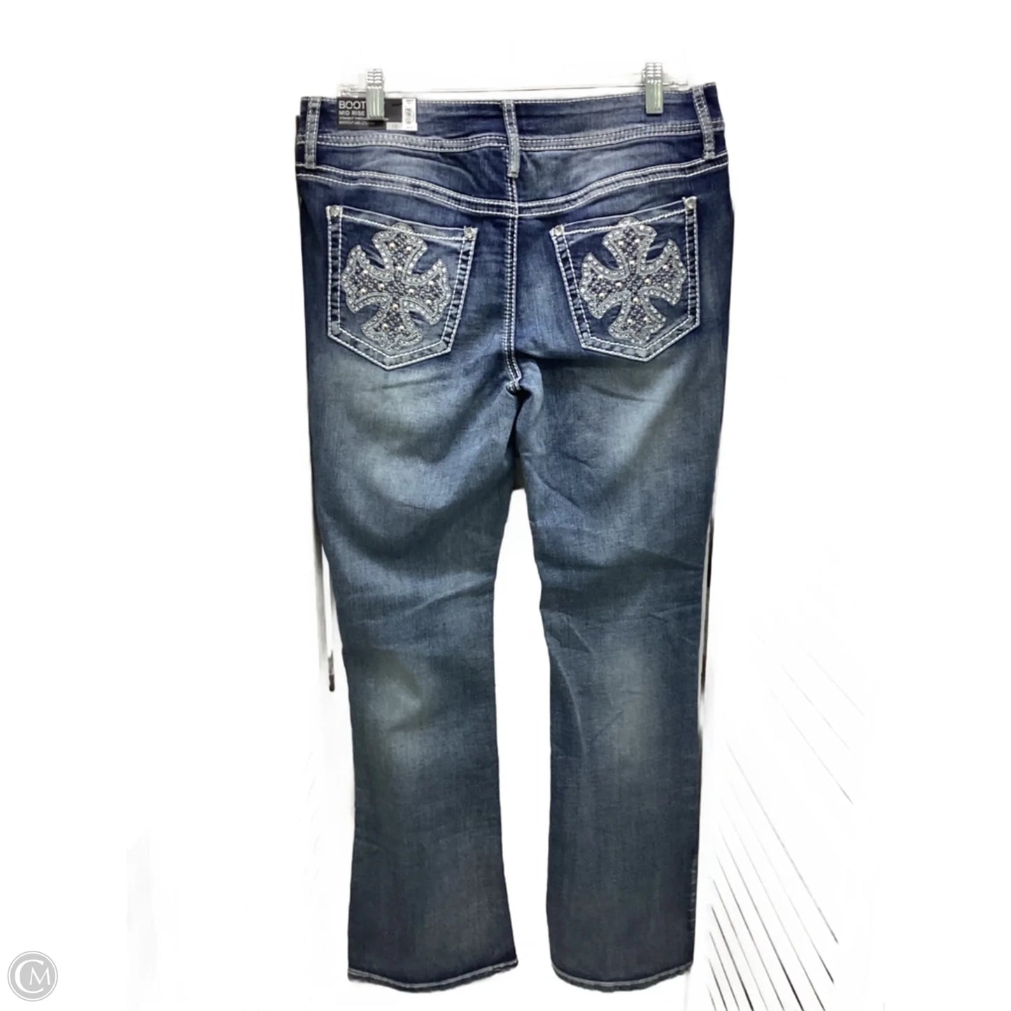 Jeans Boot Cut By Apt 9 In Blue Denim, Size: 12