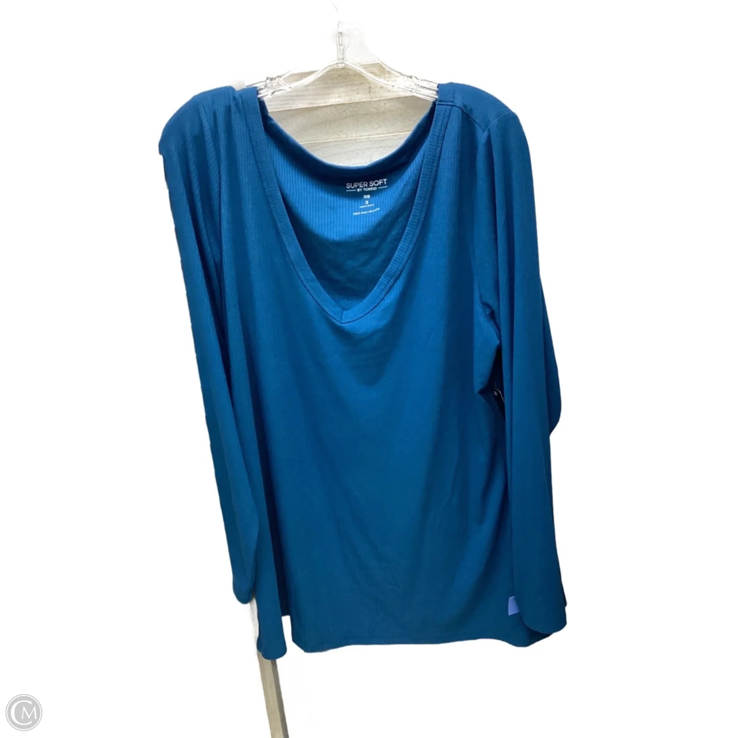 Top Long Sleeve By Torrid In Blue, Size: 3x