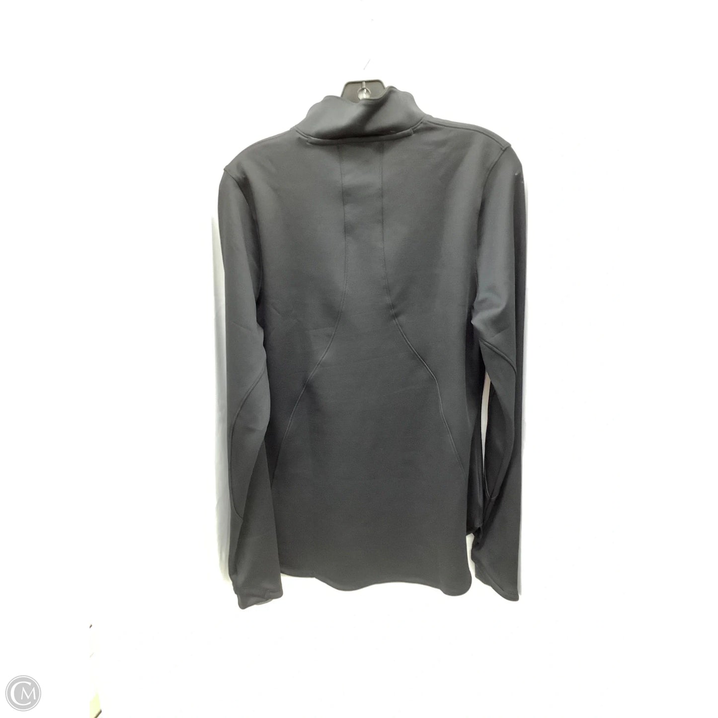 Athletic Top Long Sleeve Collar By Under Armour In Black, Size: M