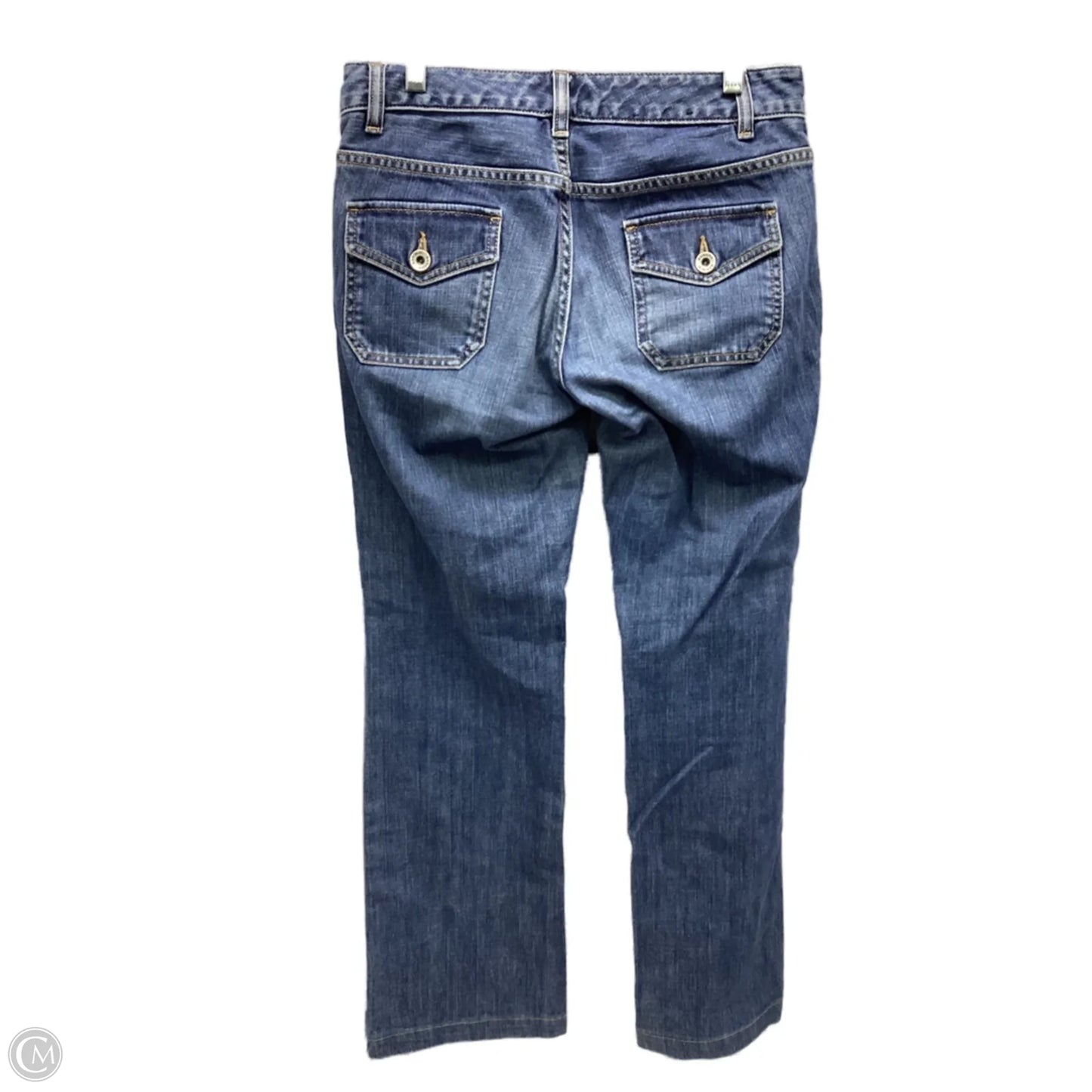 Jeans Flared By Banana Republic In Blue Denim, Size: 0