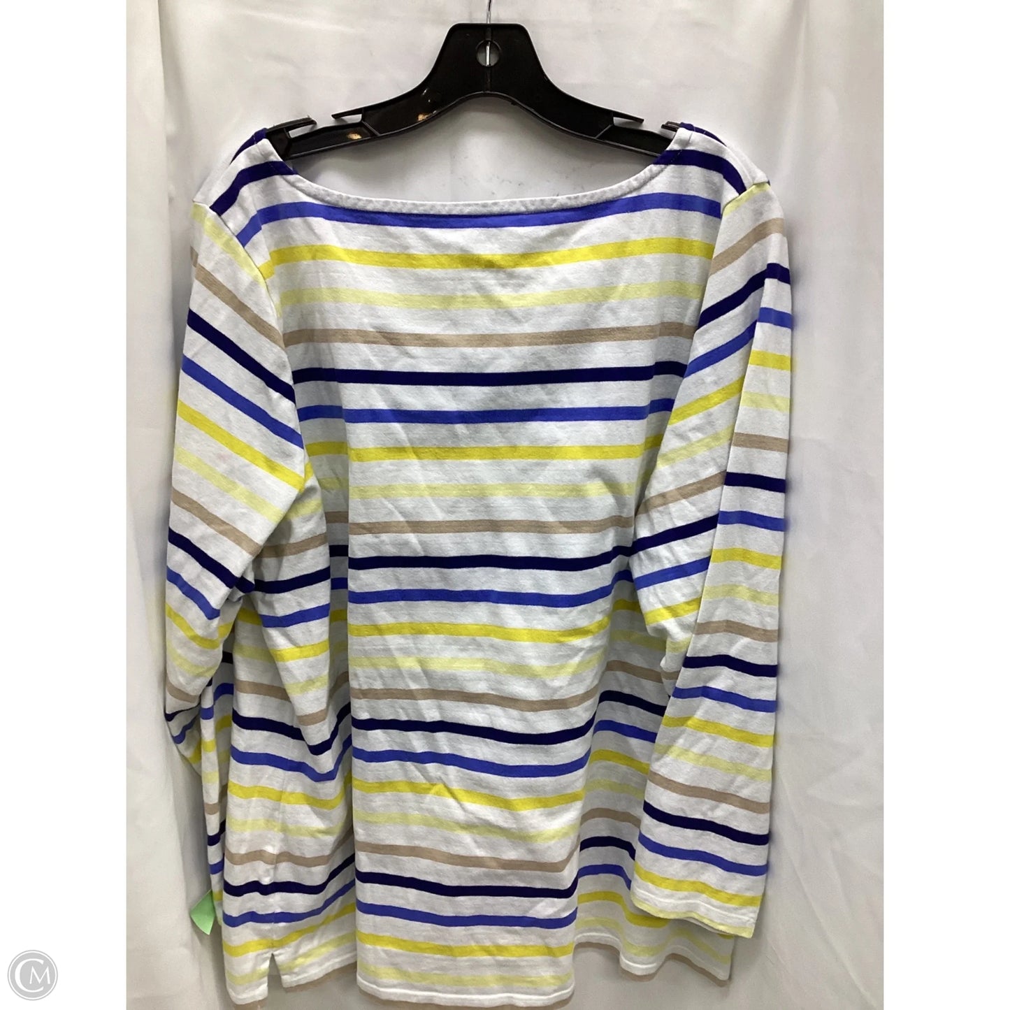 Top Long Sleeve By Talbots In Striped Pattern, Size: 2x