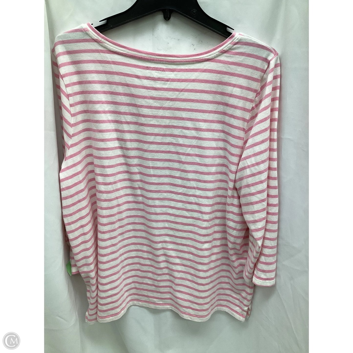 Top Long Sleeve By Talbots In Striped Pattern, Size: 2x