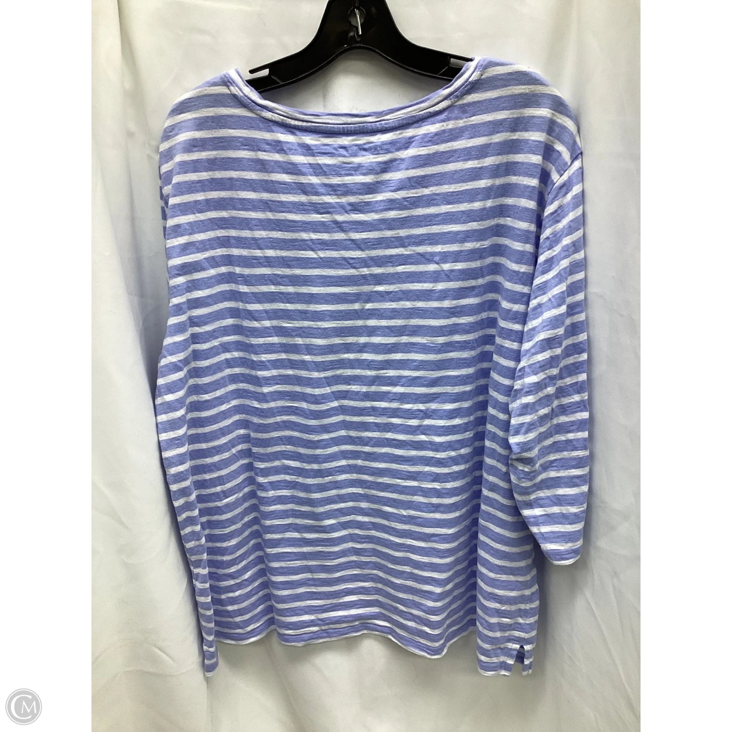 Top Long Sleeve By Talbots In Striped Pattern, Size: 2x