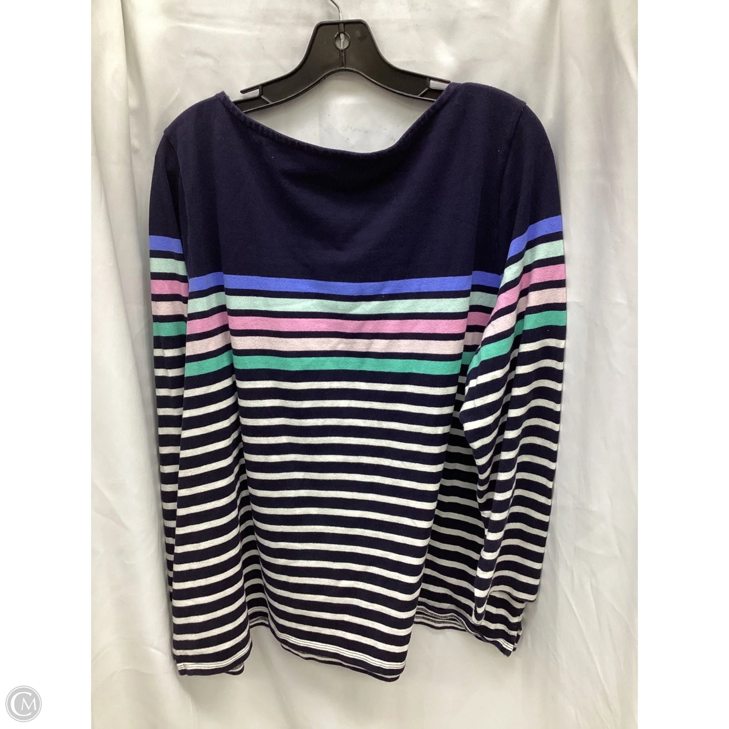 Top Long Sleeve By Talbots In Striped Pattern, Size: 2x