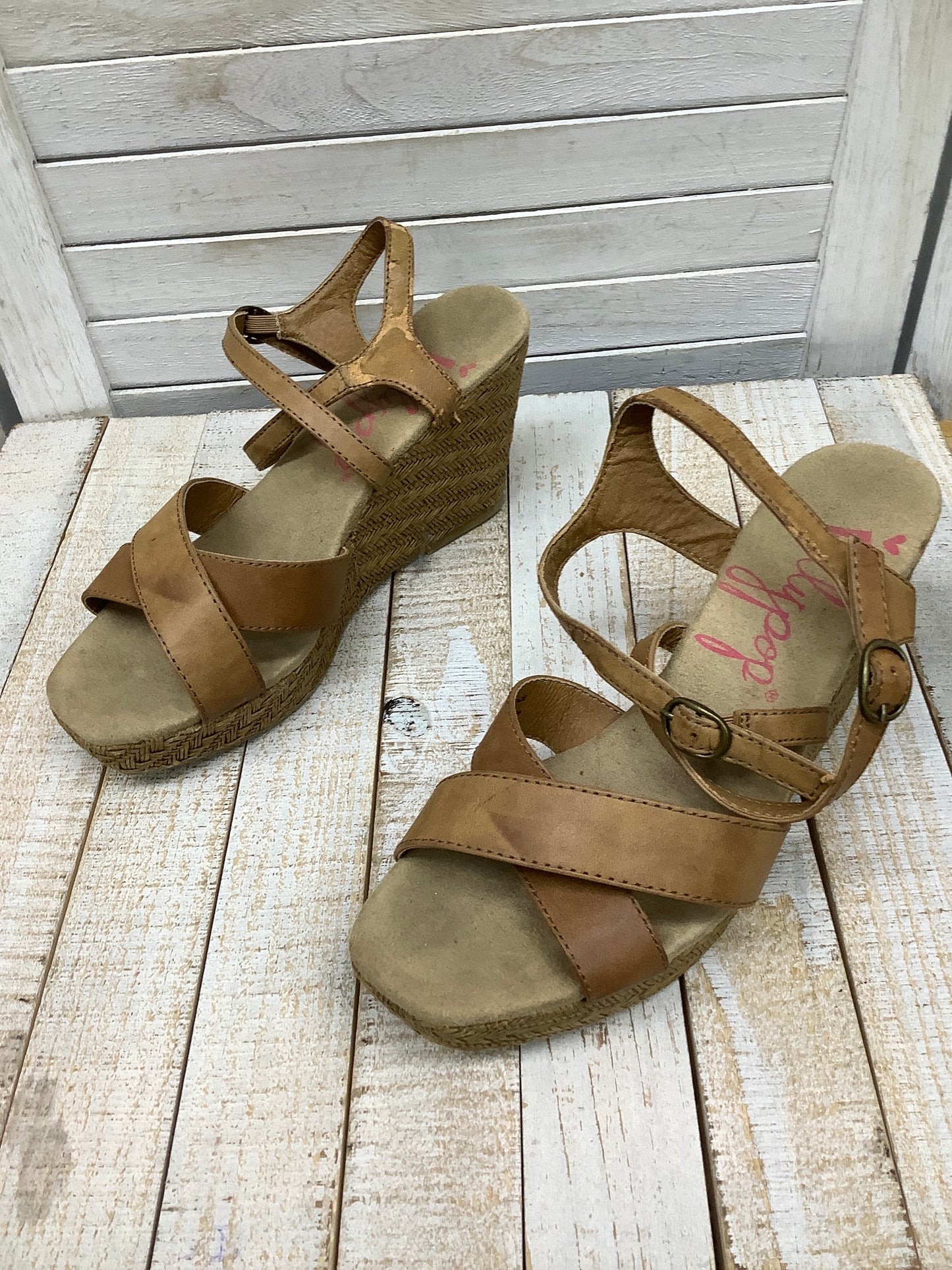 Sandals Heels Wedge By Jelly Pop Size: 8.5
